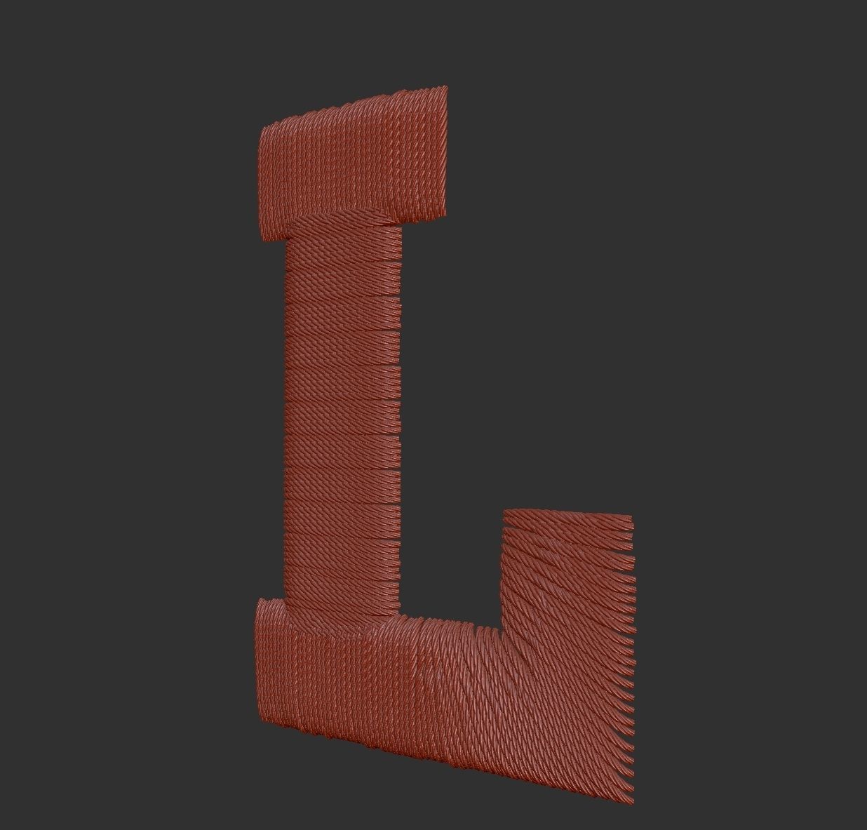 EmbroideryCG Font English05A Zbrush IMM Brush 3D model_23