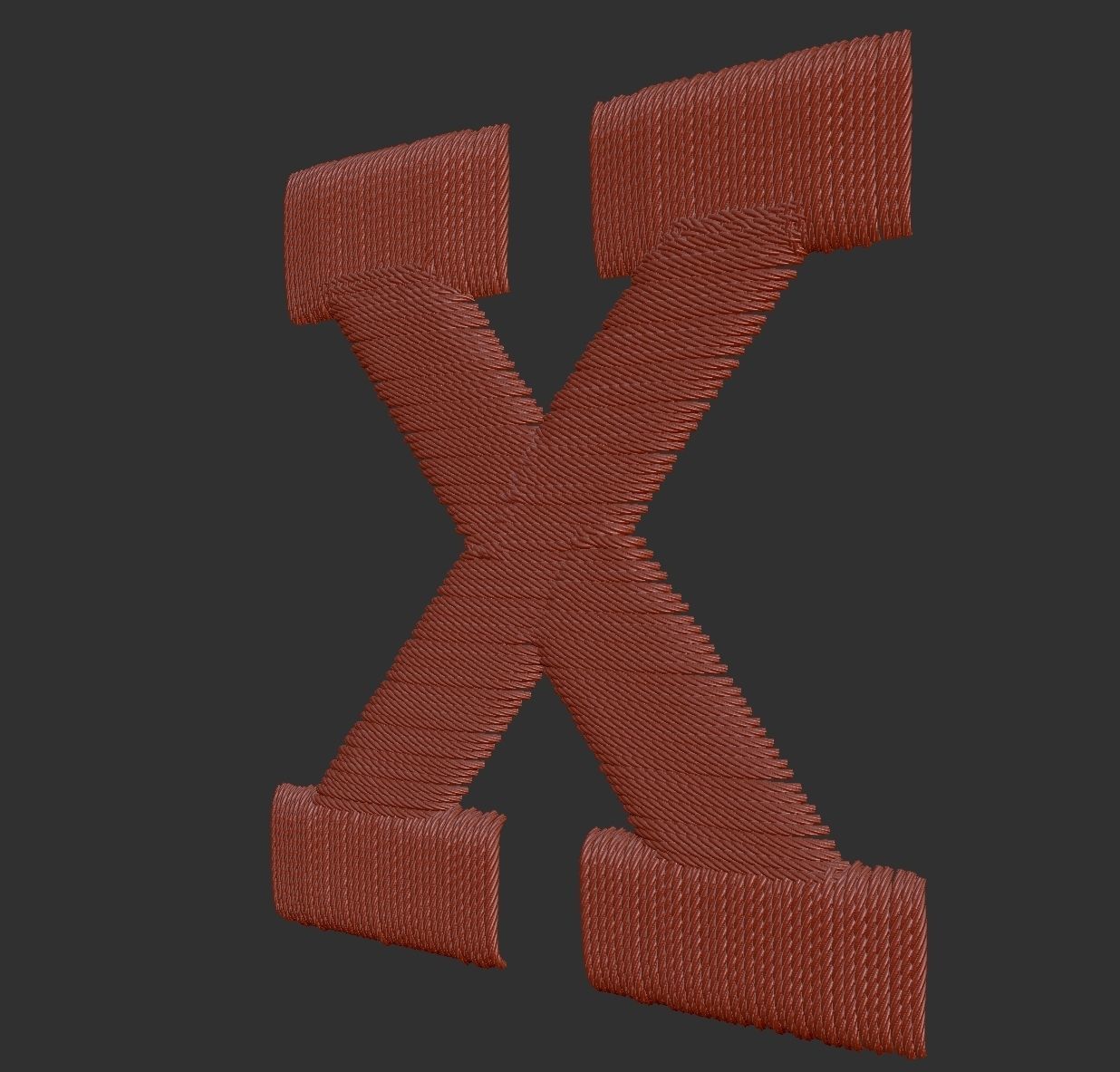 EmbroideryCG Font English05A Zbrush IMM Brush 3D model_35