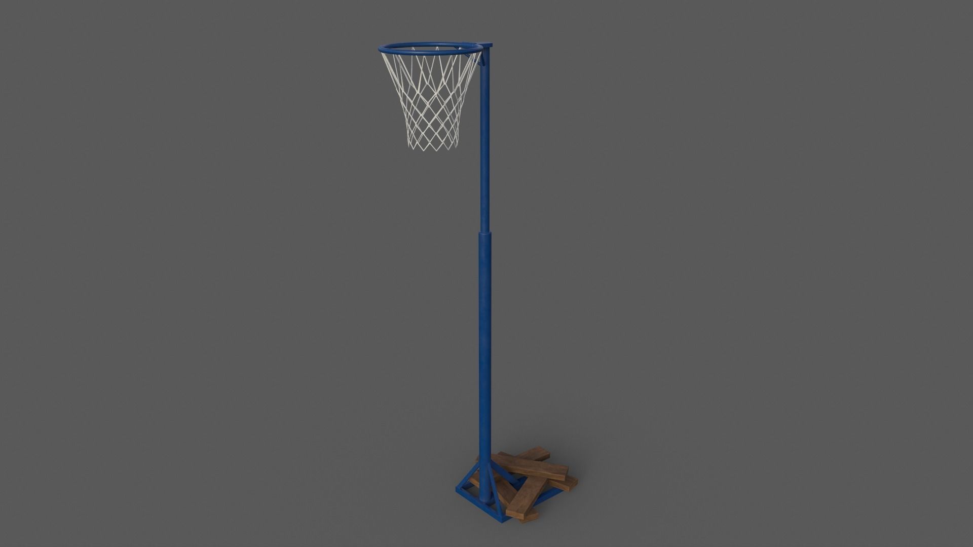 PBR Old School Basketball Stand Hoop Low-poly 3D model_10