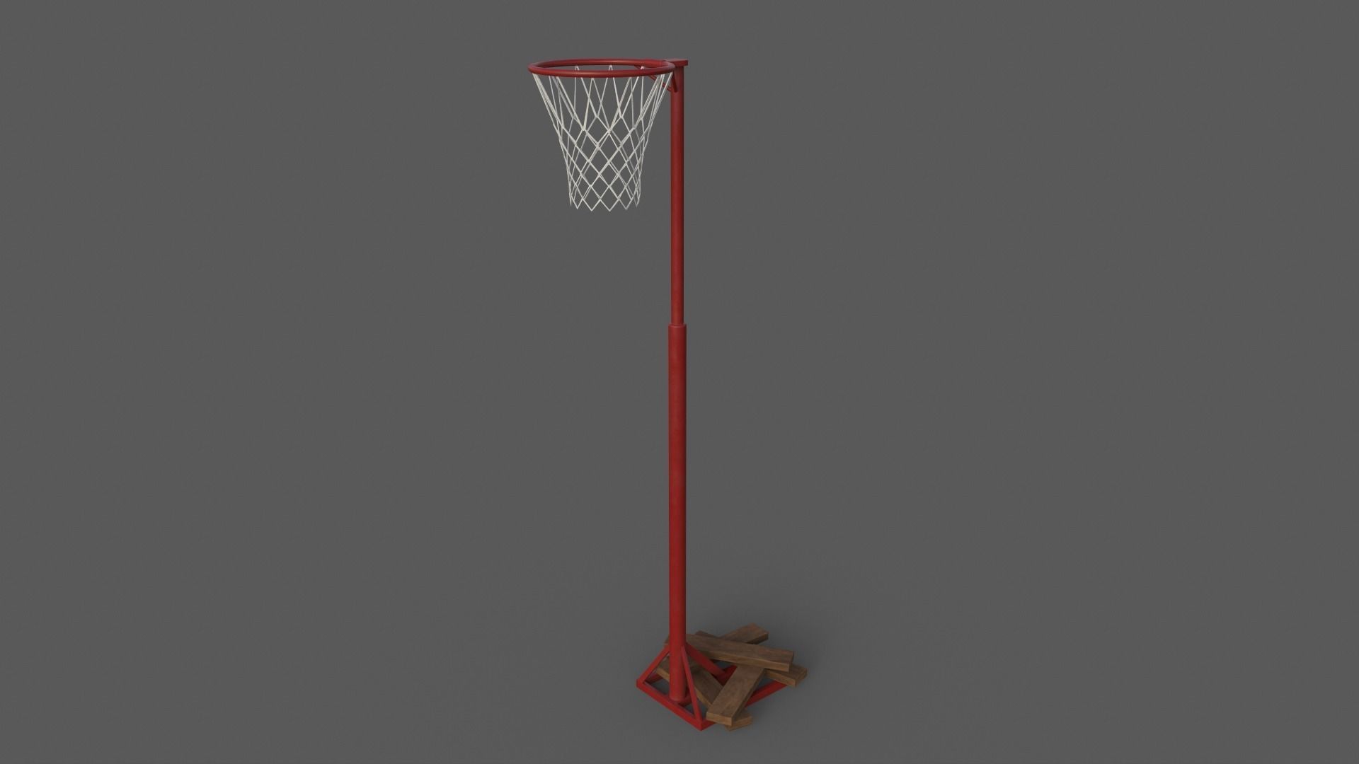 PBR Old School Basketball Stand Hoop Low-poly 3D model_13