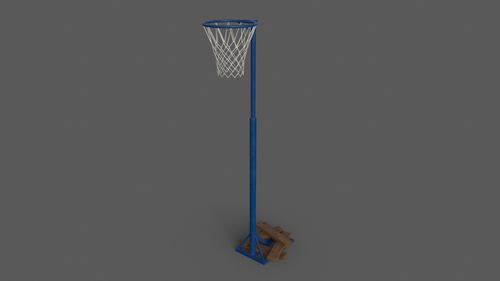 PBR Old School Basketball Stand Hoop Low-poly 3D model_7
