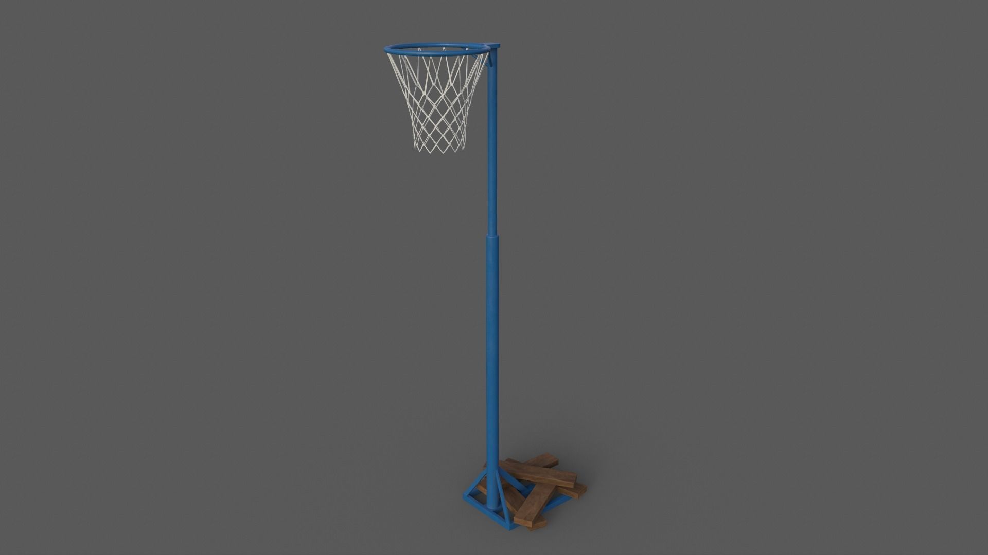 PBR Old School Basketball Stand Hoop Low-poly 3D model_9