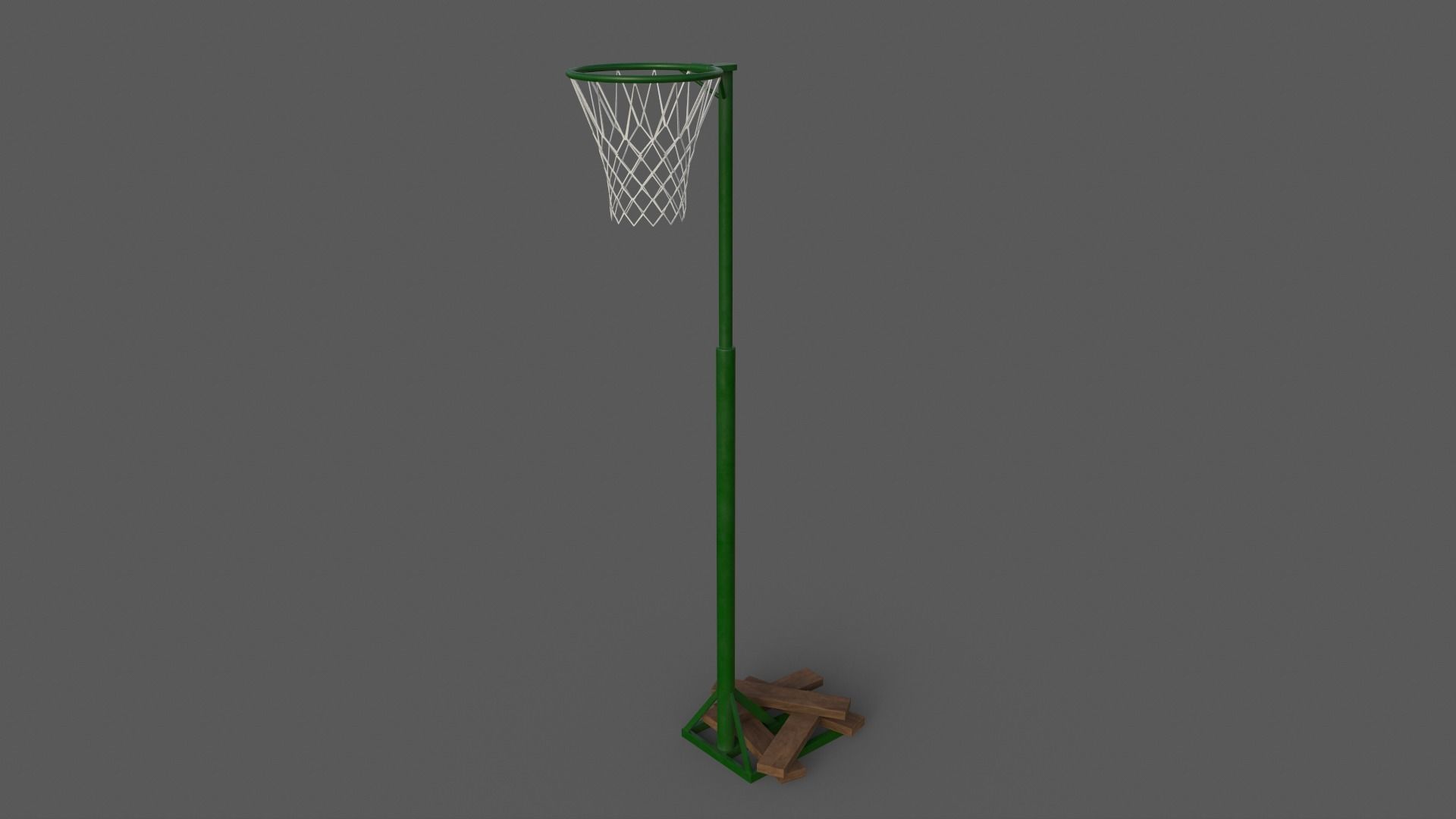 PBR Old School Basketball Stand Hoop Low-poly 3D model_12