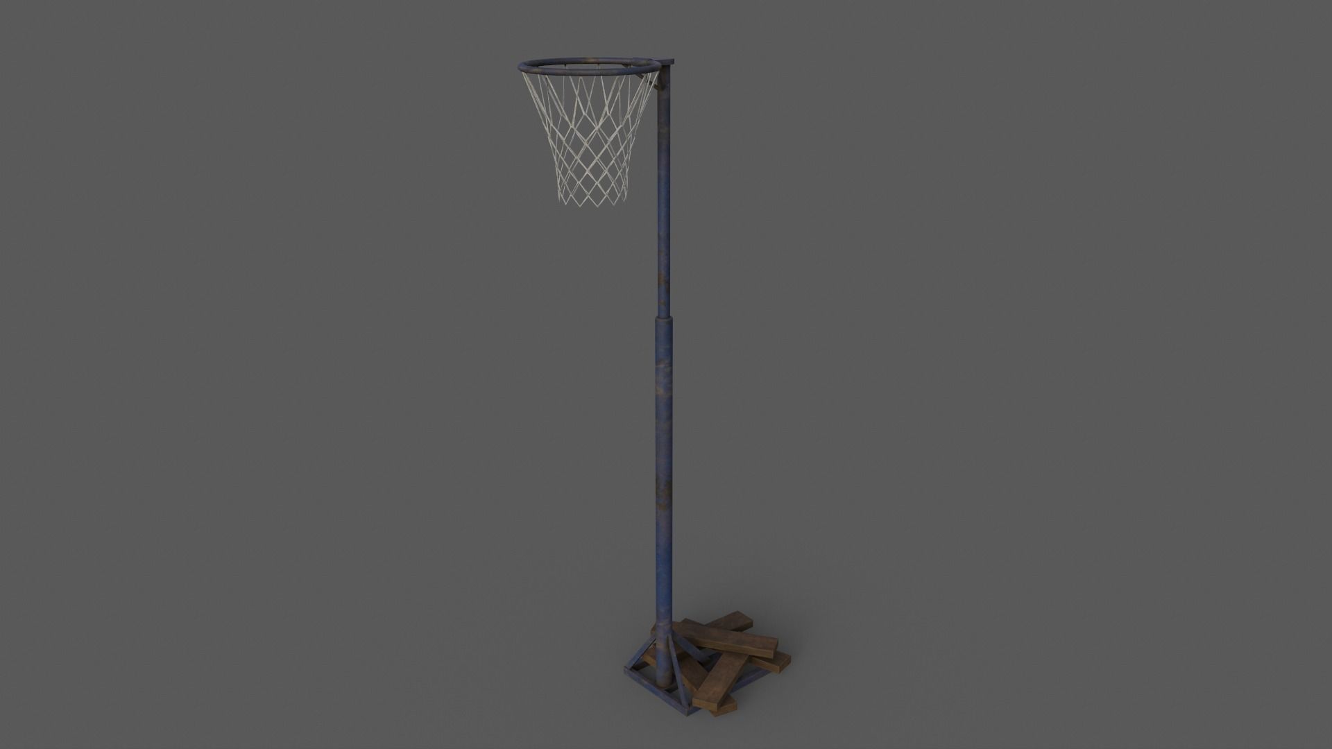PBR Old School Basketball Stand Hoop Low-poly 3D model_16