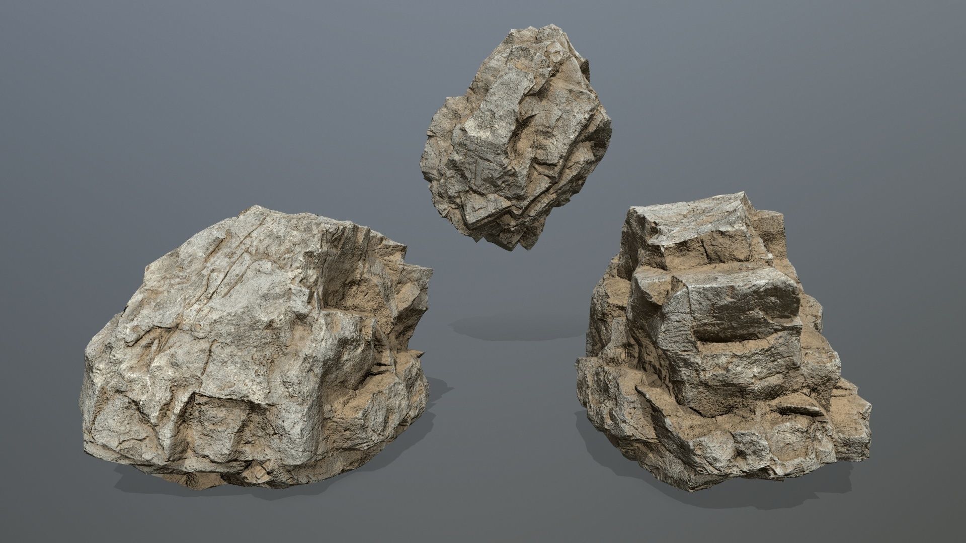 desert rocks 1 Low-poly 3D model_13