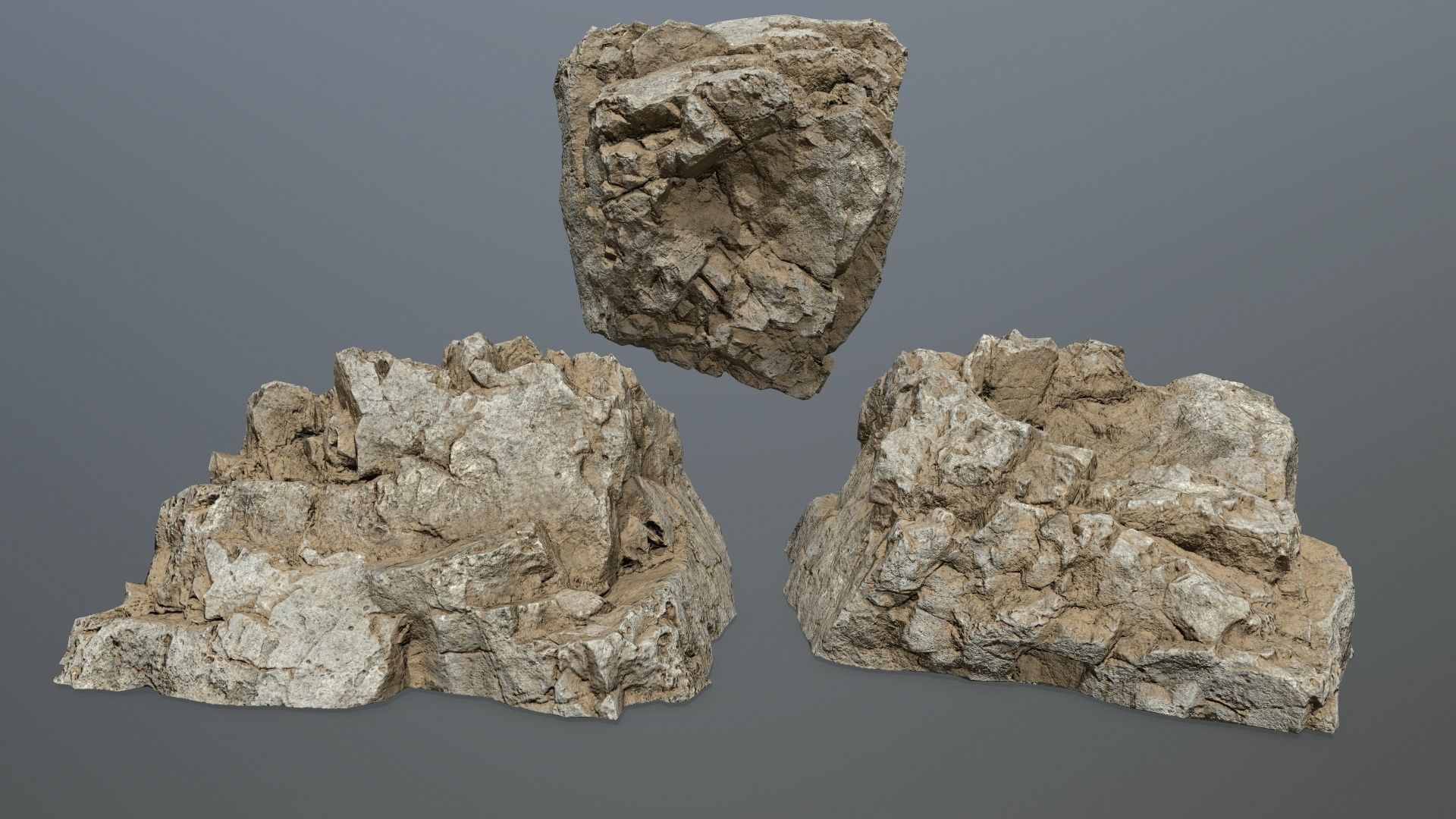 desert rocks 1 Low-poly 3D model_18
