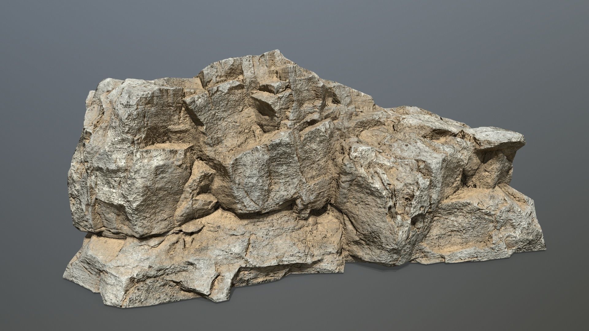 desert rocks 1 Low-poly 3D model_6