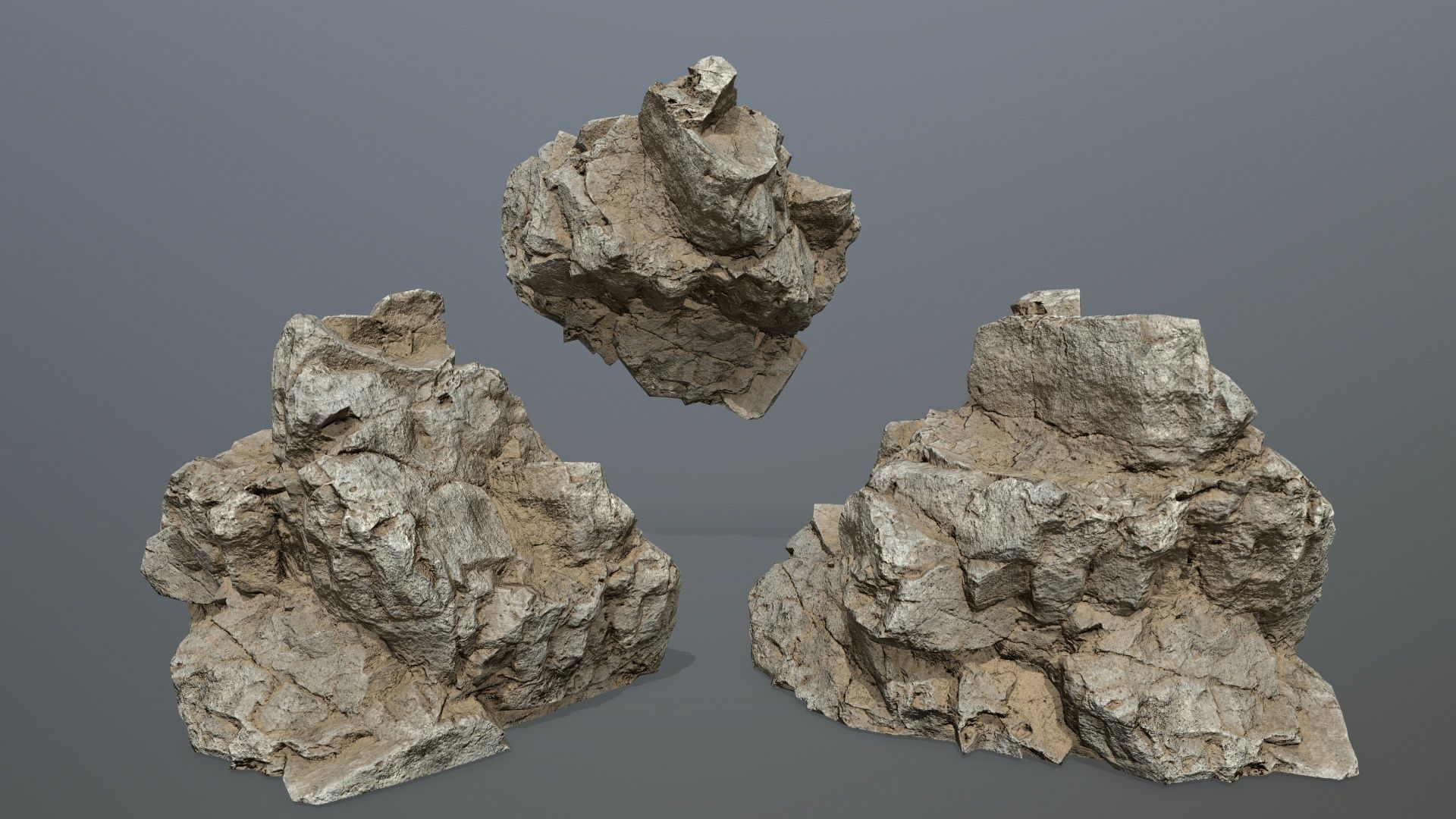 desert rocks 1 Low-poly 3D model_12