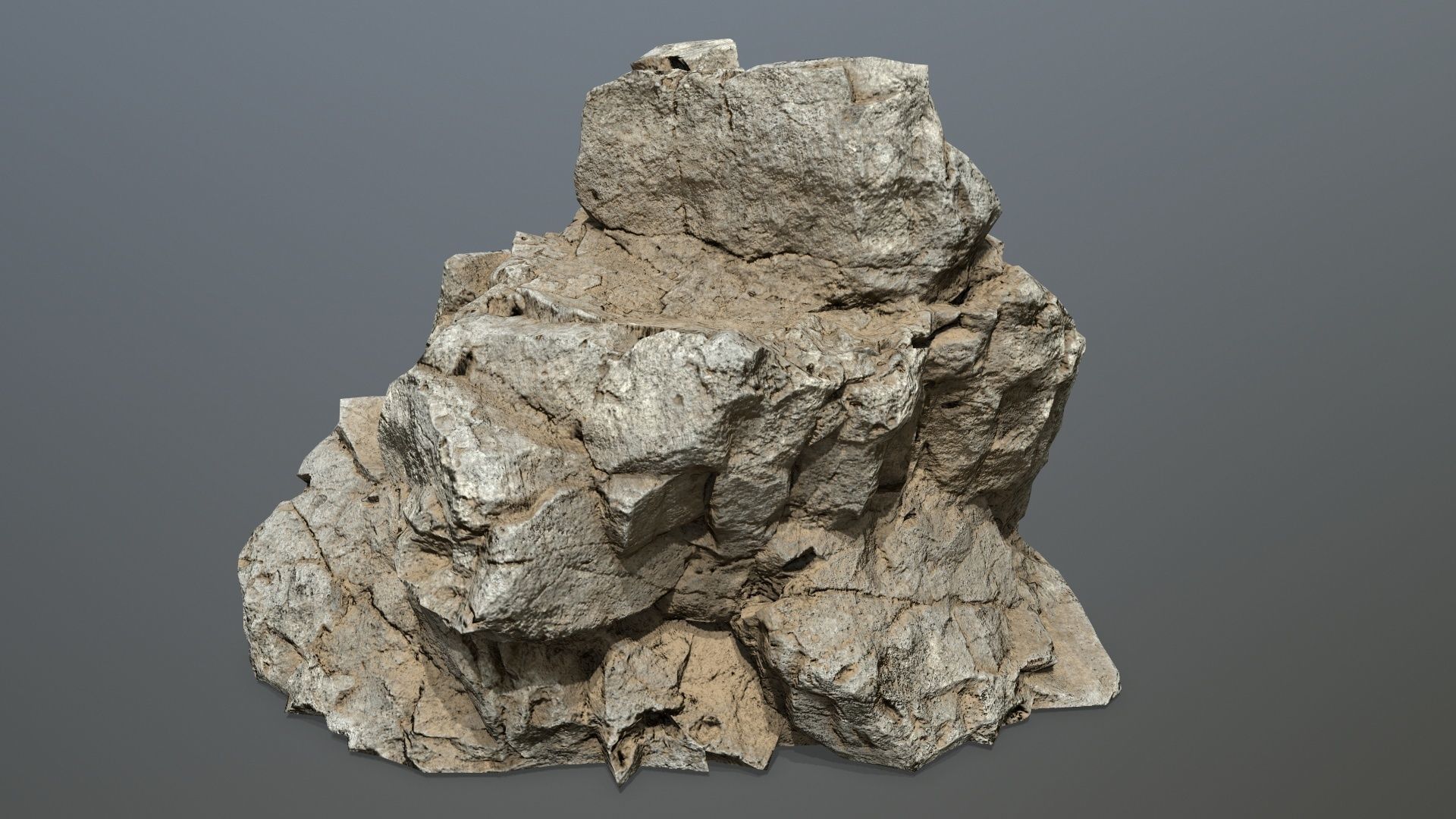 desert rocks 1 Low-poly 3D model_8