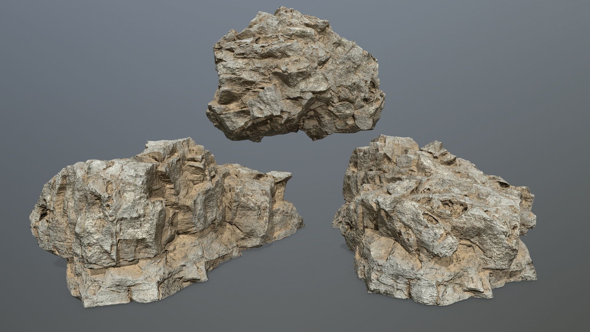 desert rocks 1 Low-poly 3D model_11