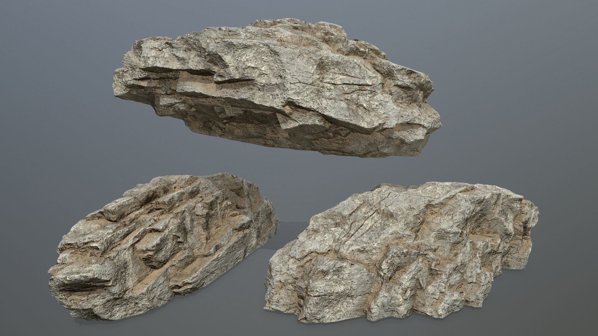 desert rocks 1 Low-poly 3D model_16