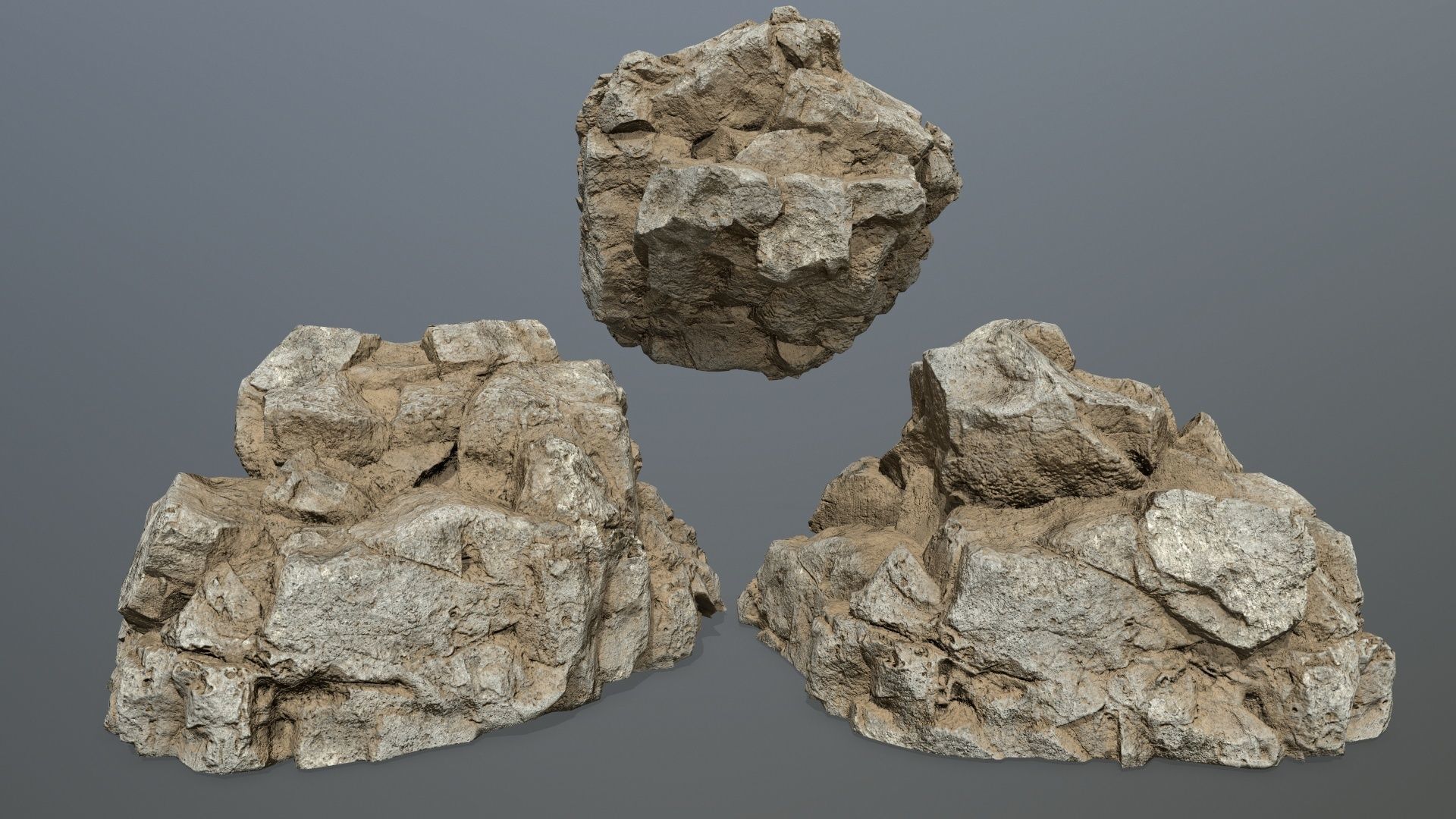 desert rocks 1 Low-poly 3D model_17