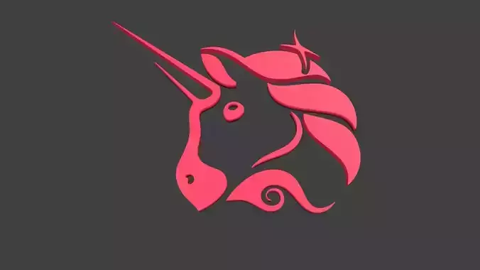 Uniswap logo 3D model