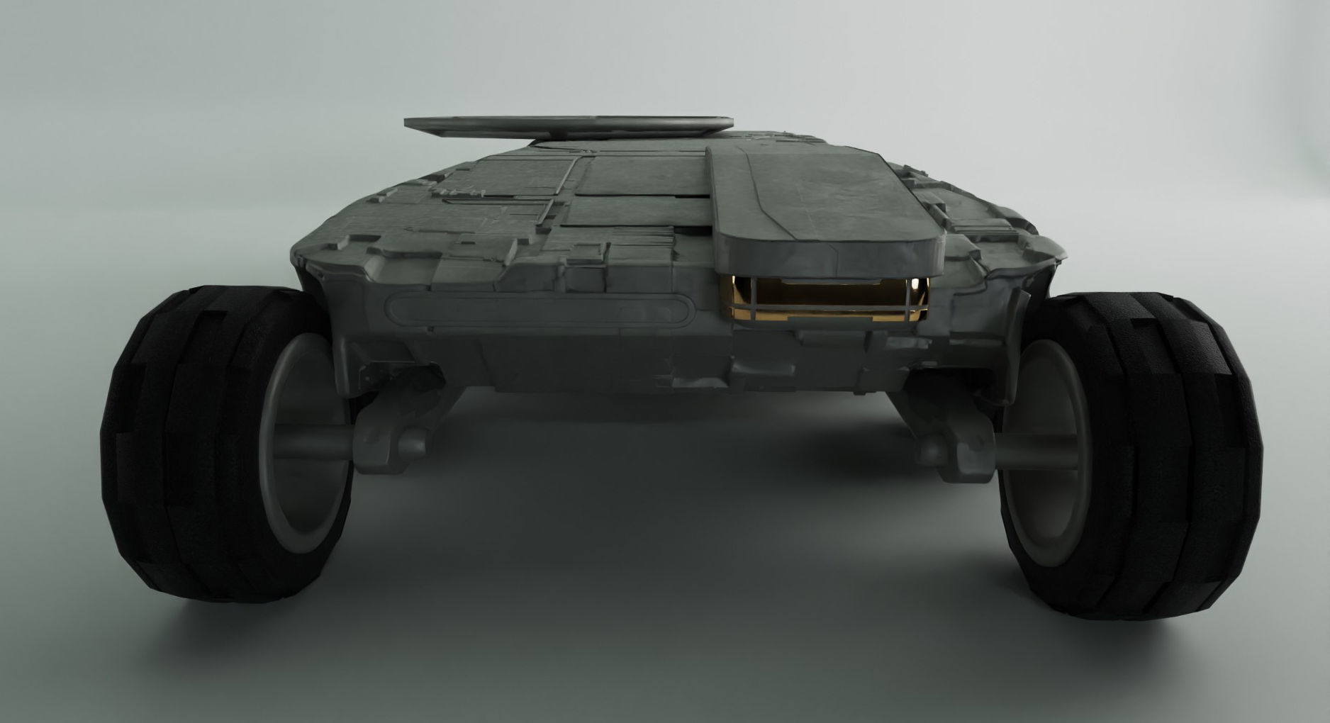 Heli-Pad Futuristic Sci-Fi  Armoured Vehicle 3D model_2