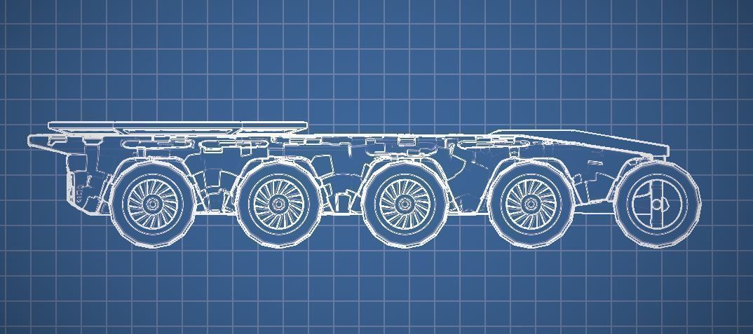 Heli-Pad Futuristic Sci-Fi  Armoured Vehicle 3D model_3