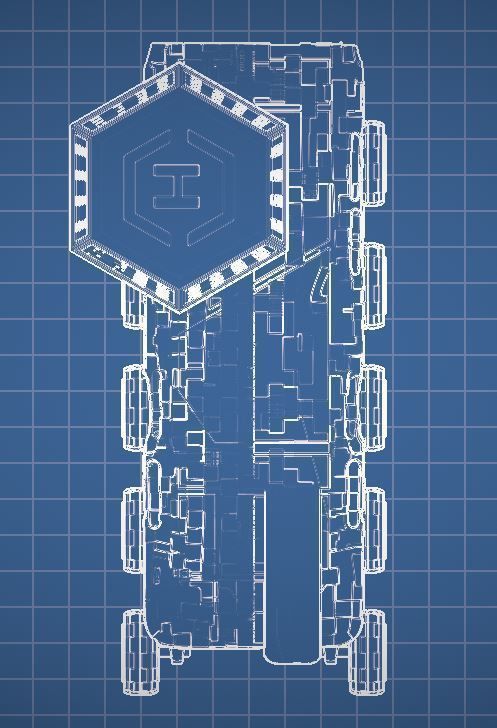 Heli-Pad Futuristic Sci-Fi  Armoured Vehicle 3D model_1