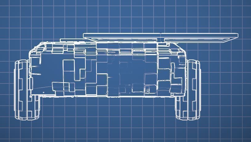 Heli-Pad Futuristic Sci-Fi  Armoured Vehicle 3D model_7