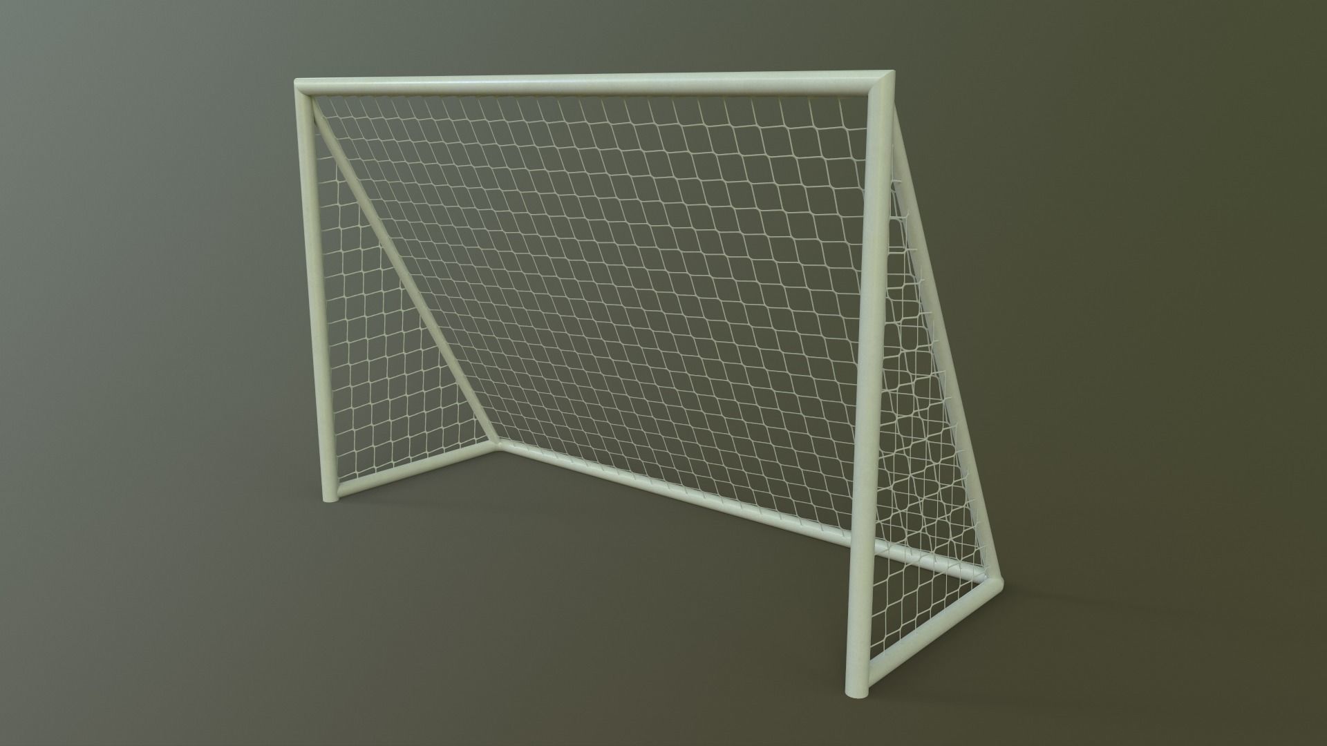 PBR Soccer Football Goal Post A Low-poly 3D model_9