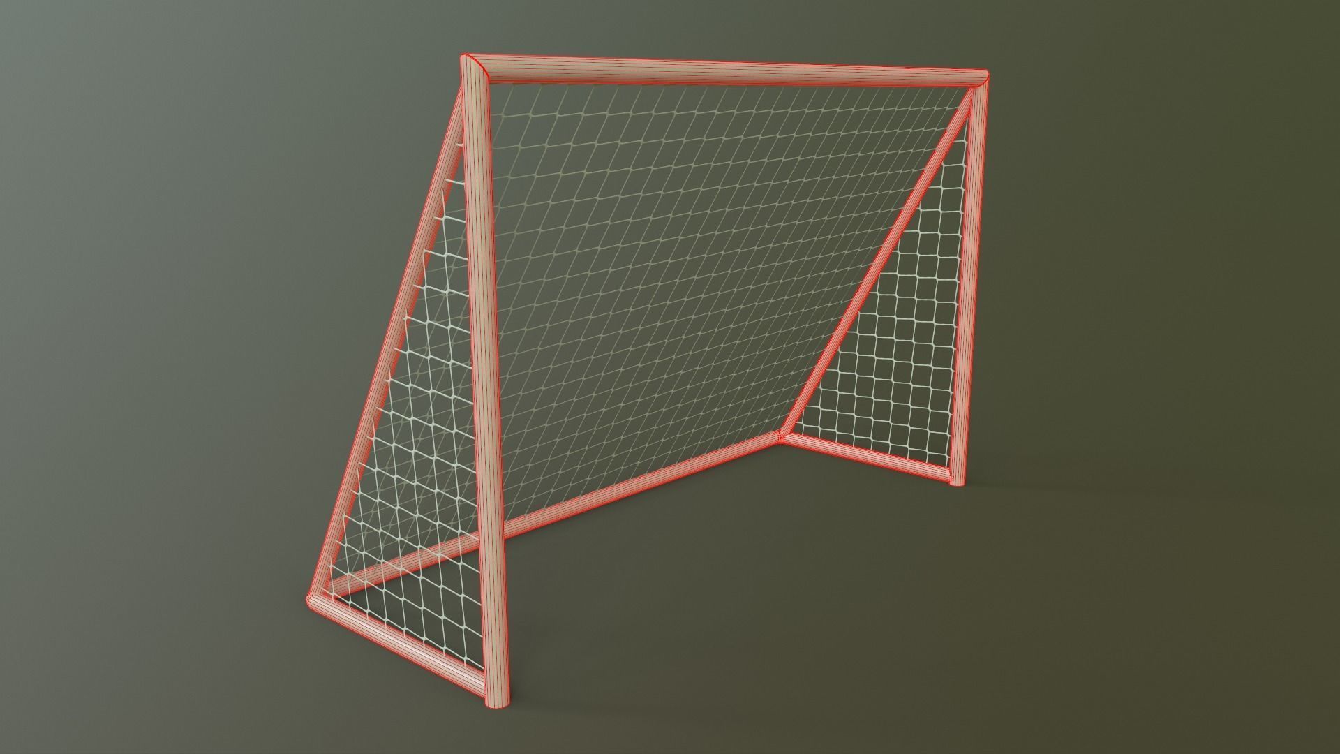 PBR Soccer Football Goal Post A Low-poly 3D model_18