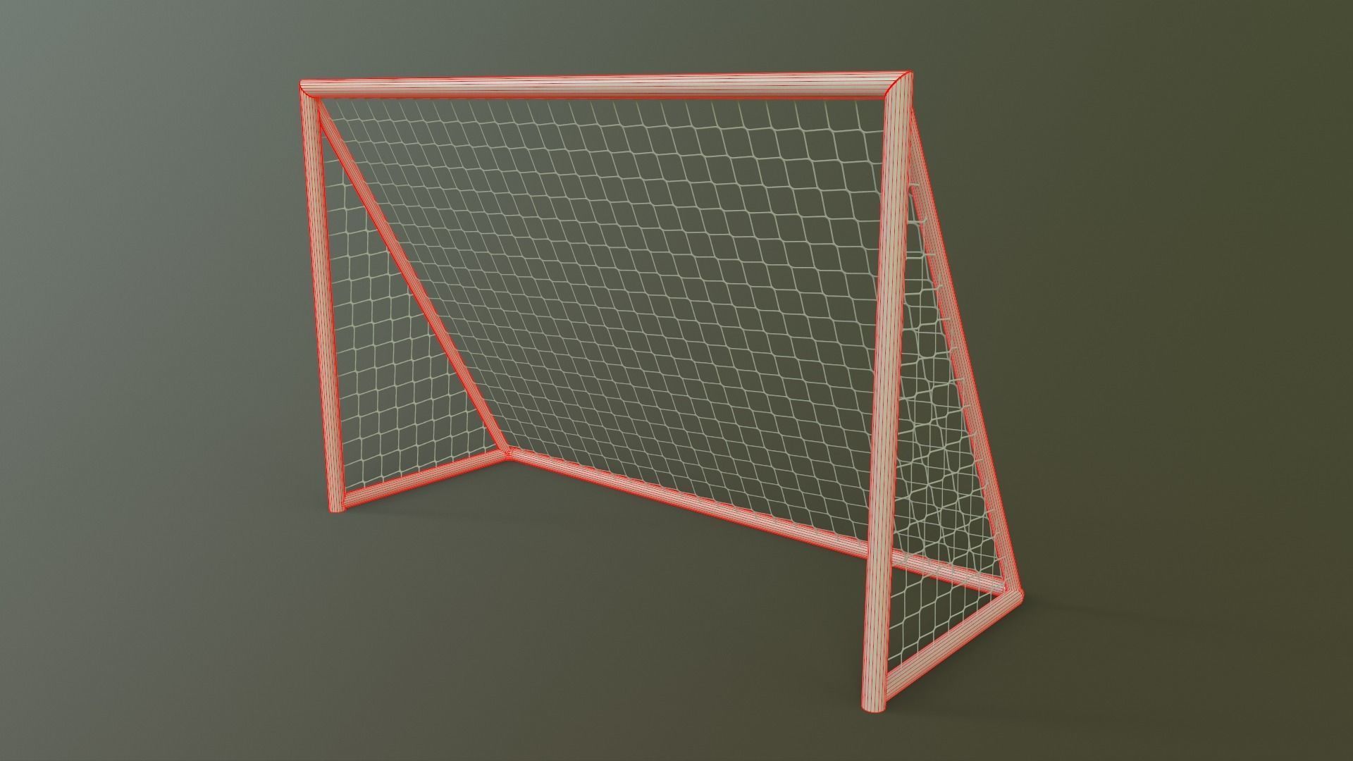 PBR Soccer Football Goal Post A Low-poly 3D model_16
