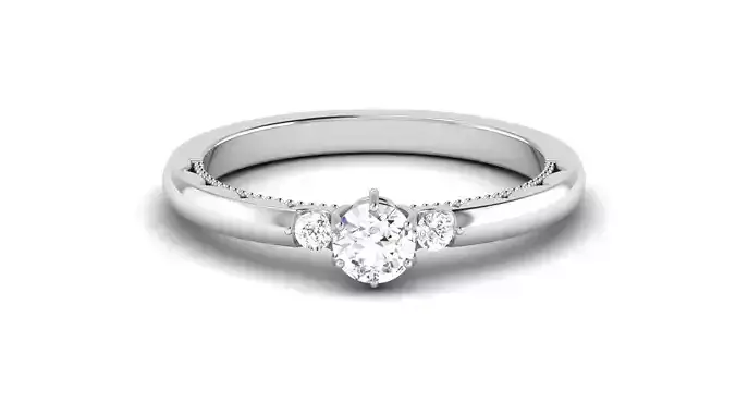 Solitaire Ring Bridal Ring 3dm STL OBJ FBX Render Details