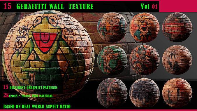 Geraffiti wall 2K VOL1 Texture