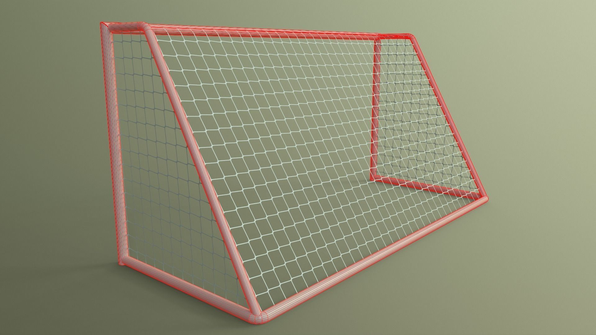 PBR Soccer Football Goal Post B Low-poly 3D model_21