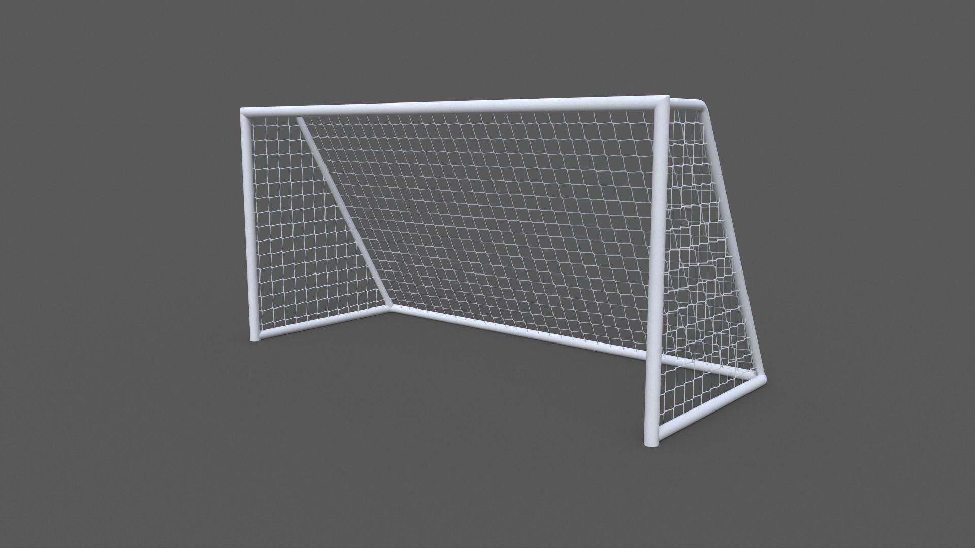 PBR Soccer Football Goal Post B Low-poly 3D model_2