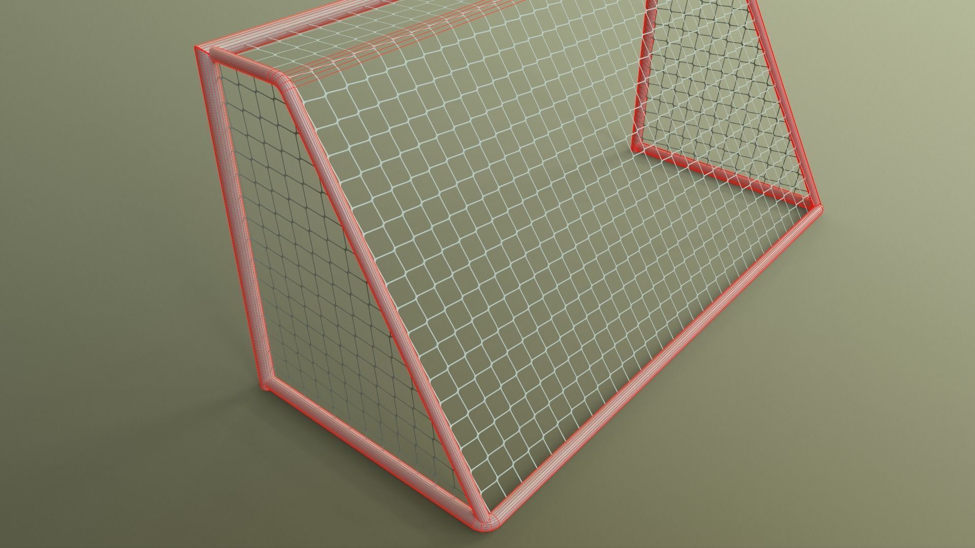 PBR Soccer Football Goal Post B Low-poly 3D model_22