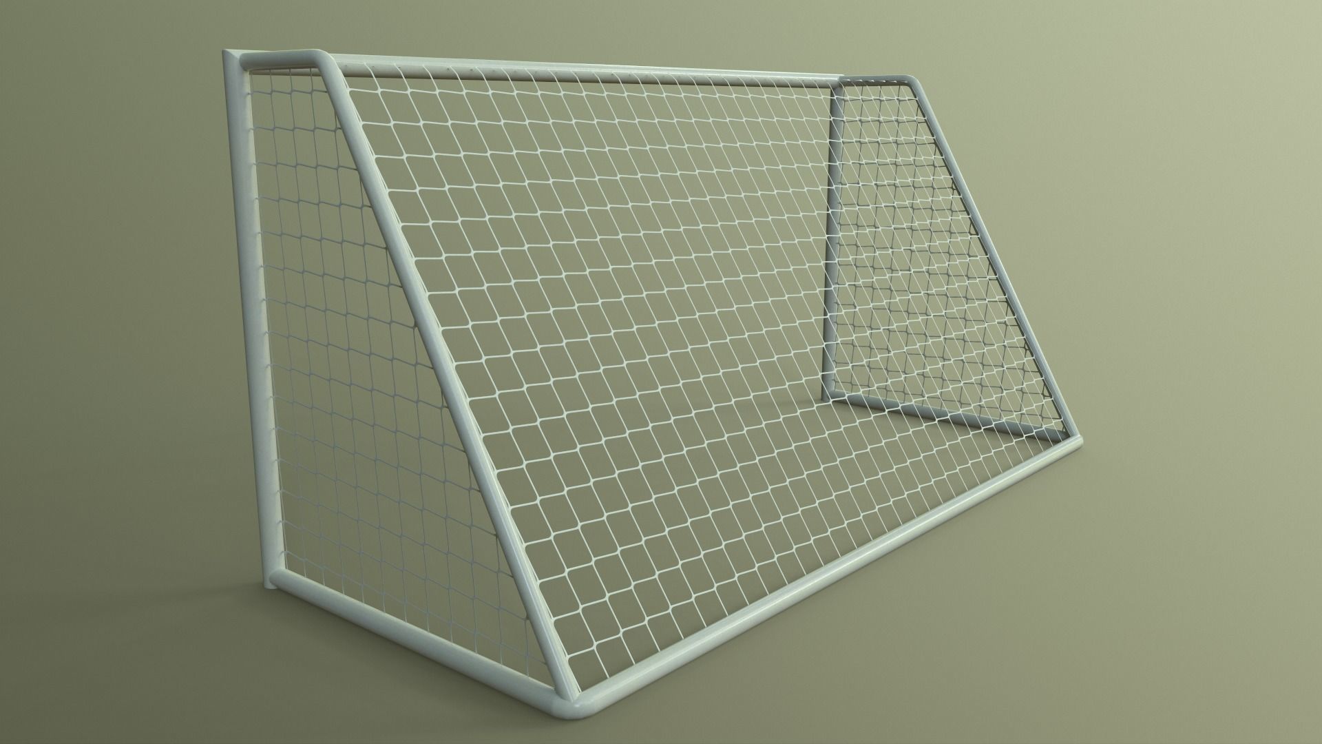 PBR Soccer Football Goal Post B Low-poly 3D model_14