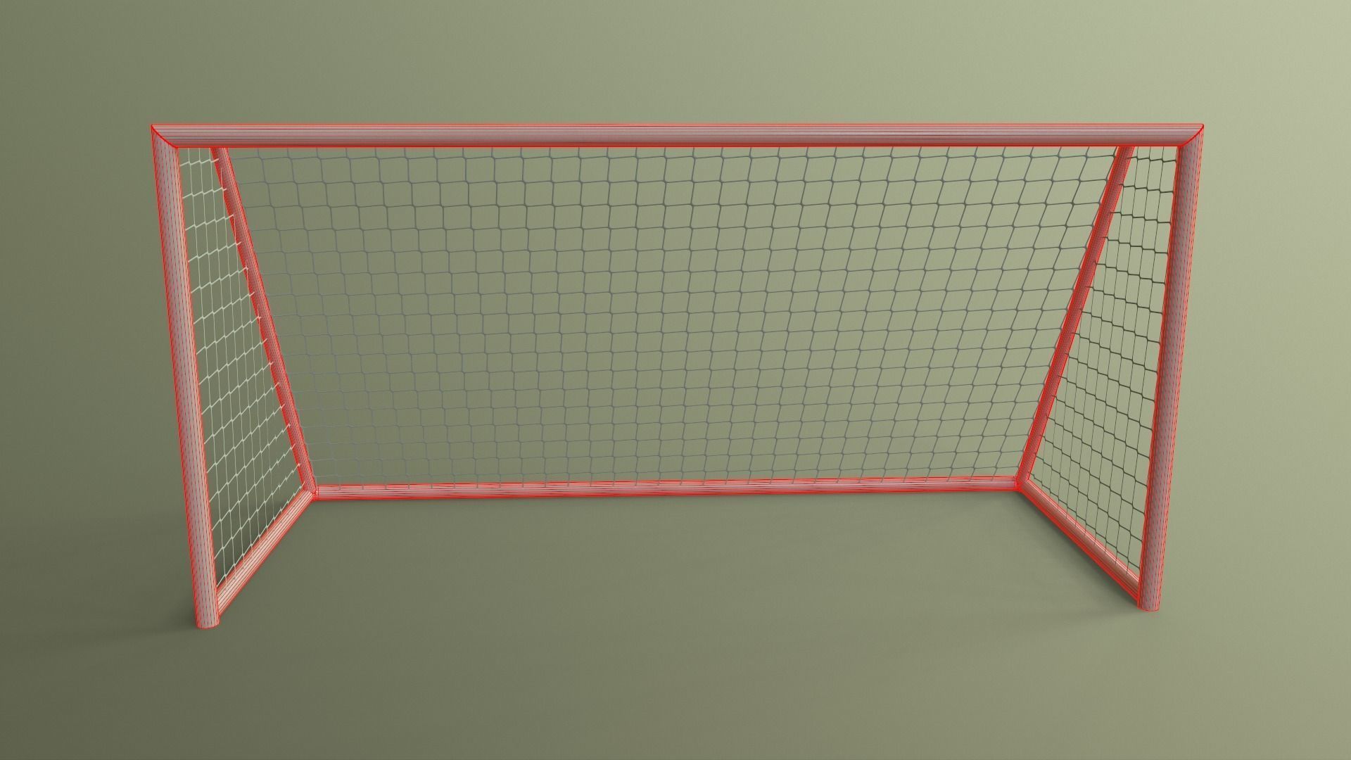 PBR Soccer Football Goal Post B Low-poly 3D model_17