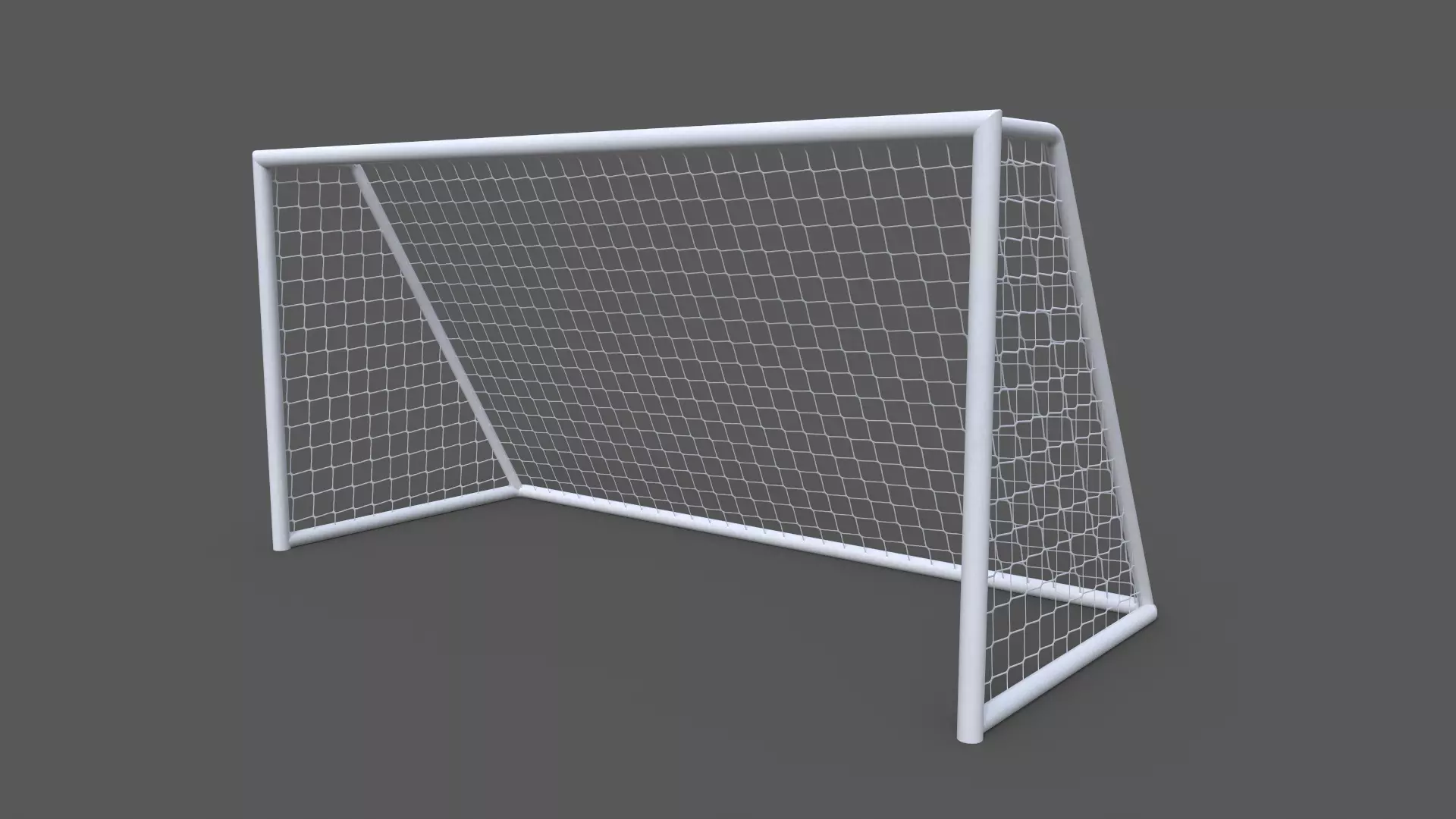 PBR Soccer Football Goal Post B Low-poly 3D model_0