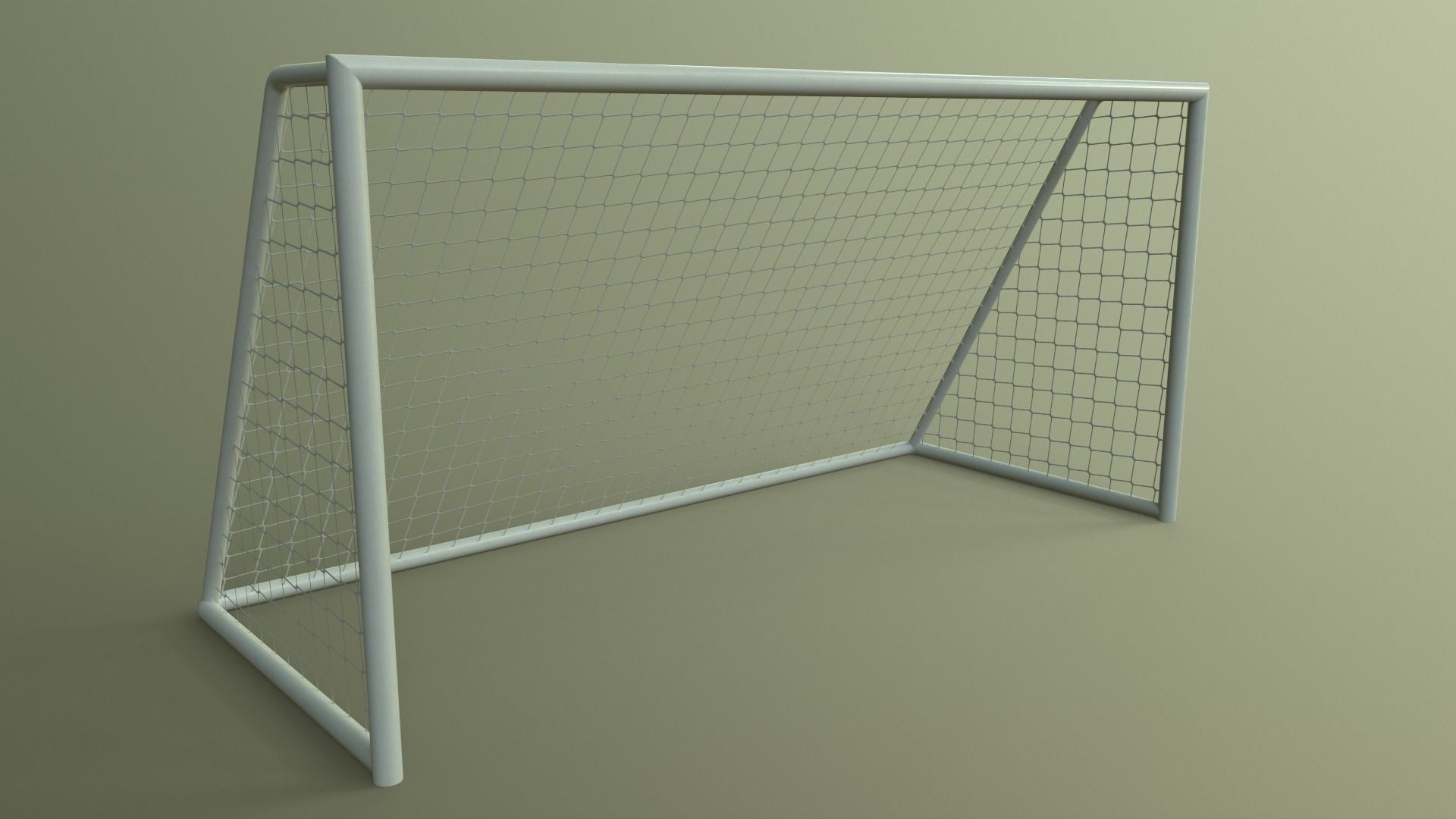 PBR Soccer Football Goal Post B Low-poly 3D model_11