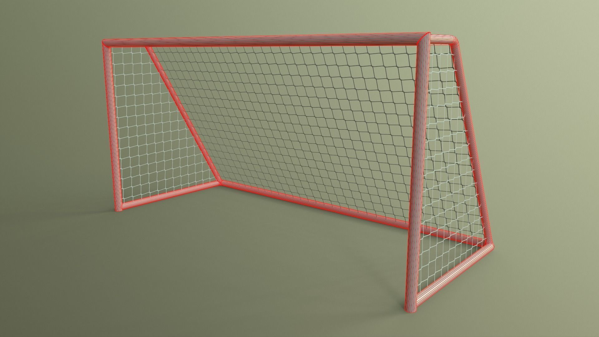PBR Soccer Football Goal Post B Low-poly 3D model_16