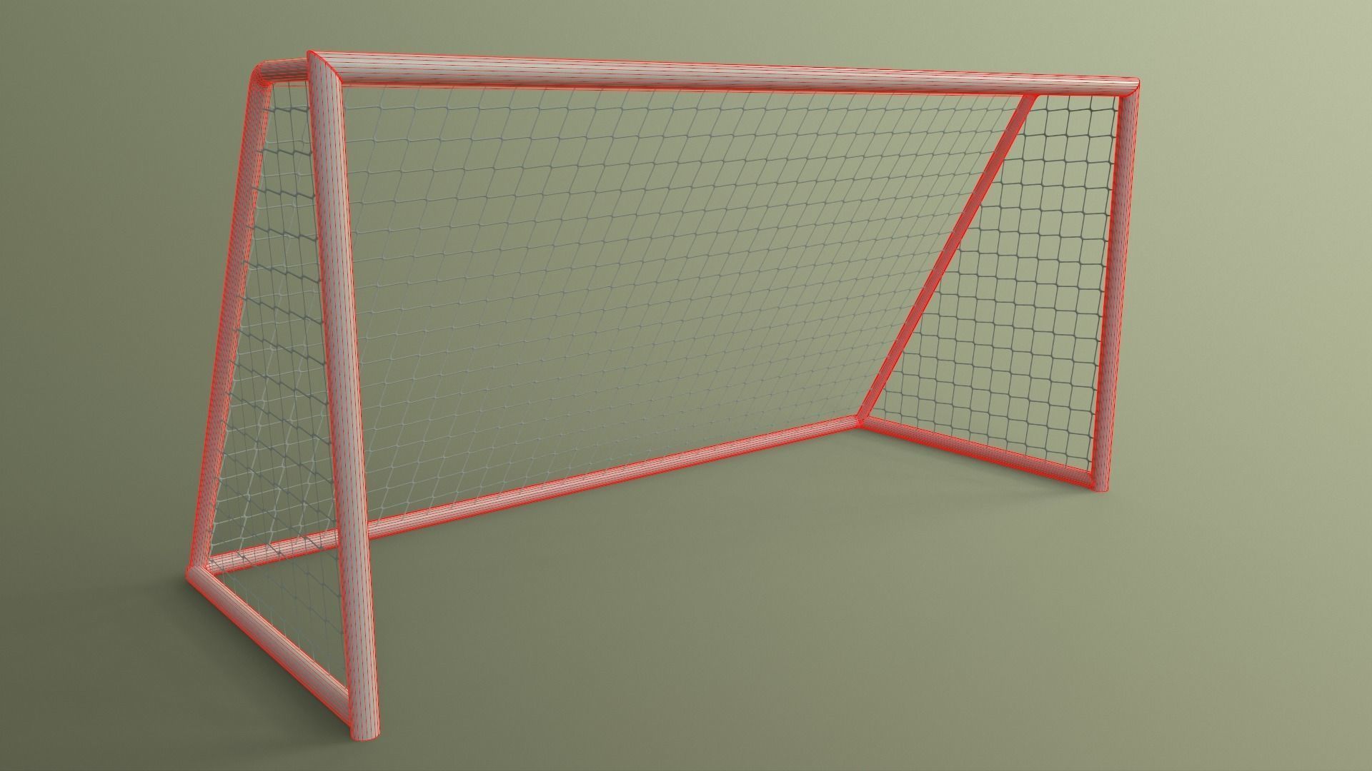 PBR Soccer Football Goal Post B Low-poly 3D model_18