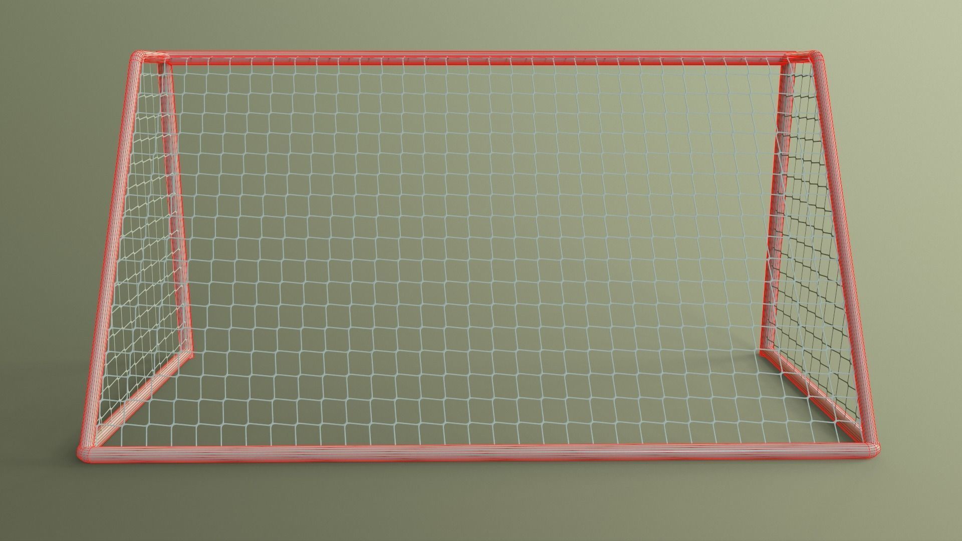 PBR Soccer Football Goal Post B Low-poly 3D model_20