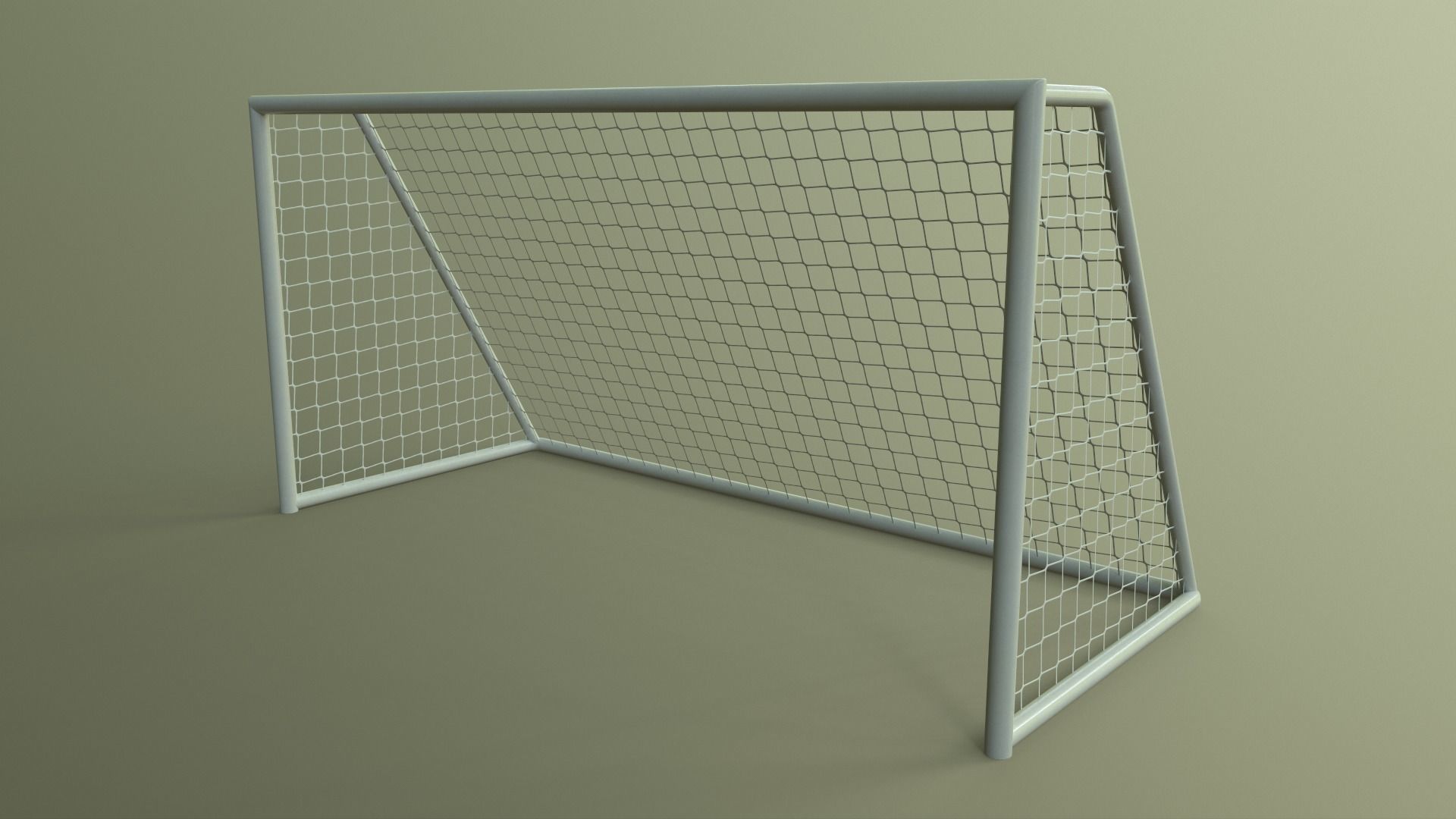 PBR Soccer Football Goal Post B Low-poly 3D model_9
