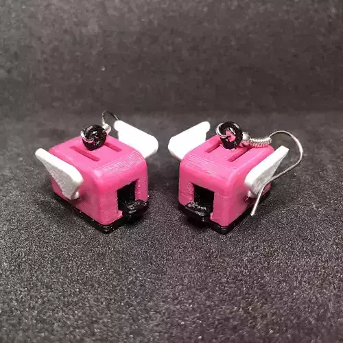 Flying Toaster Earrings 3D print model