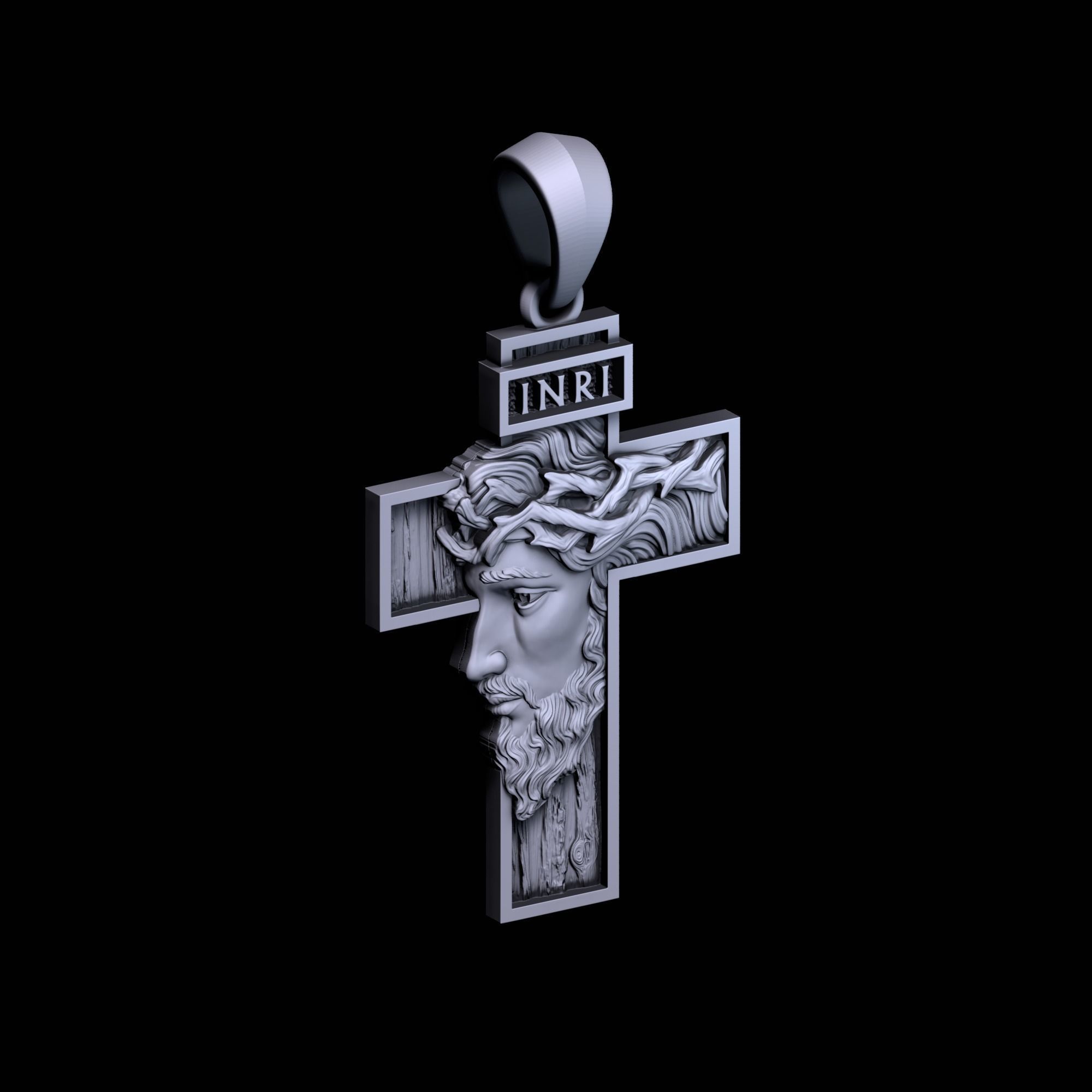 Cross with Jesus 3D print model_7