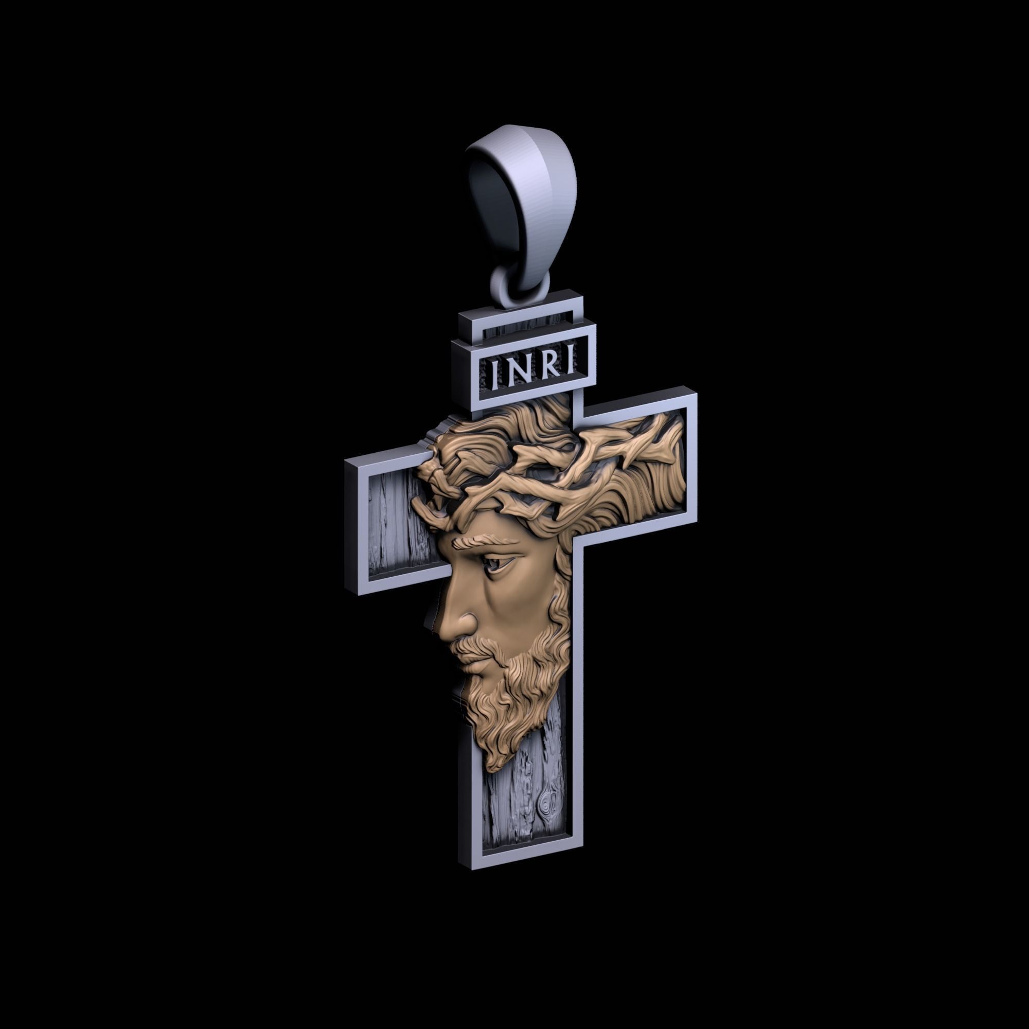 Cross with Jesus 3D print model_6