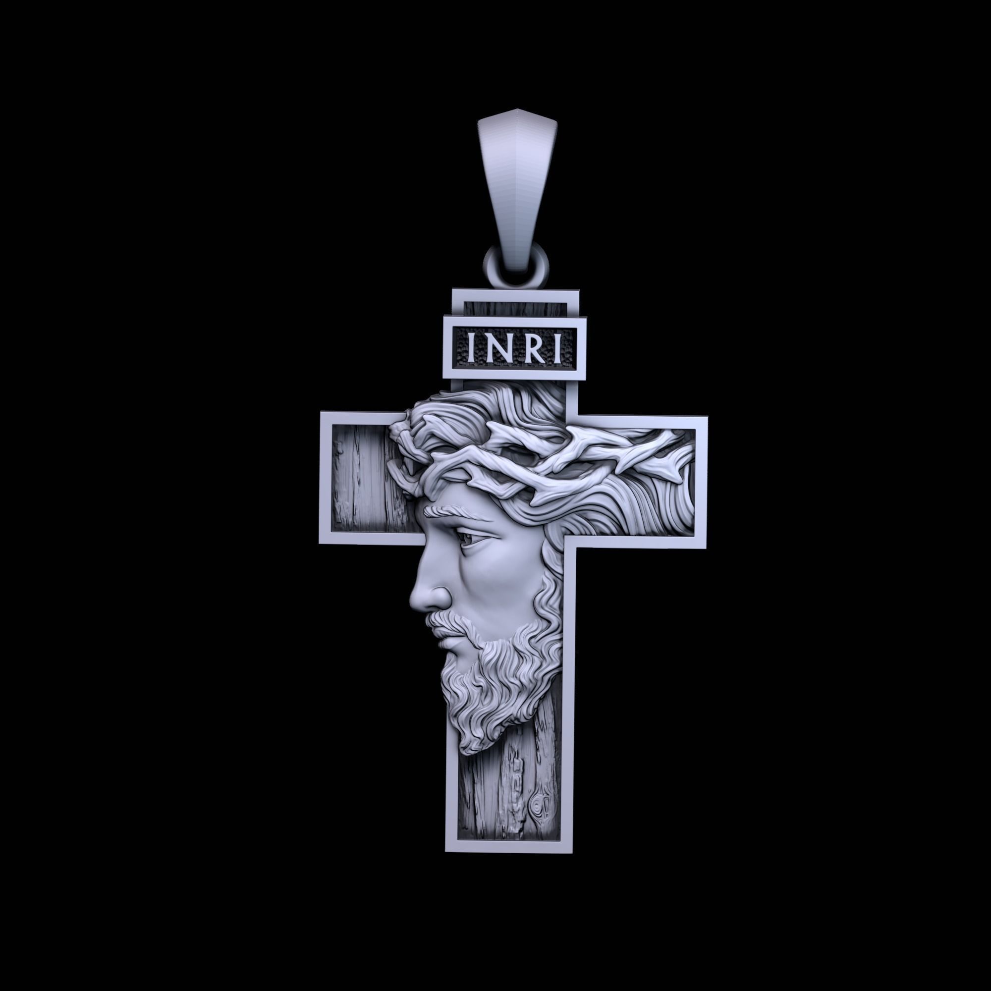 Cross with Jesus 3D print model_1