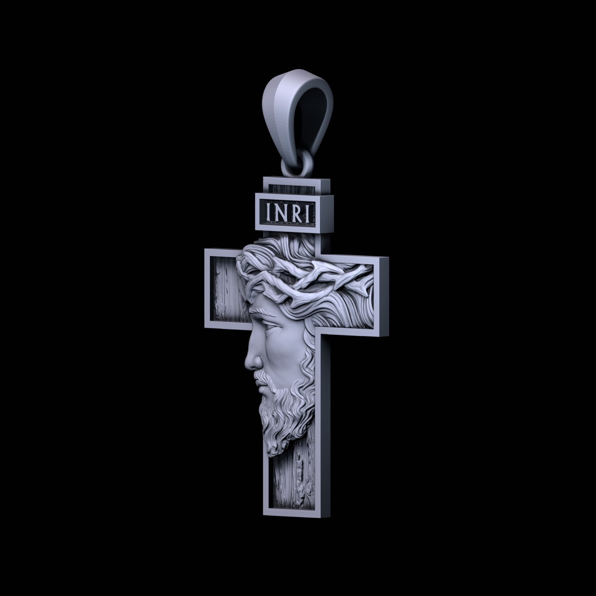 Cross with Jesus 3D print model_3