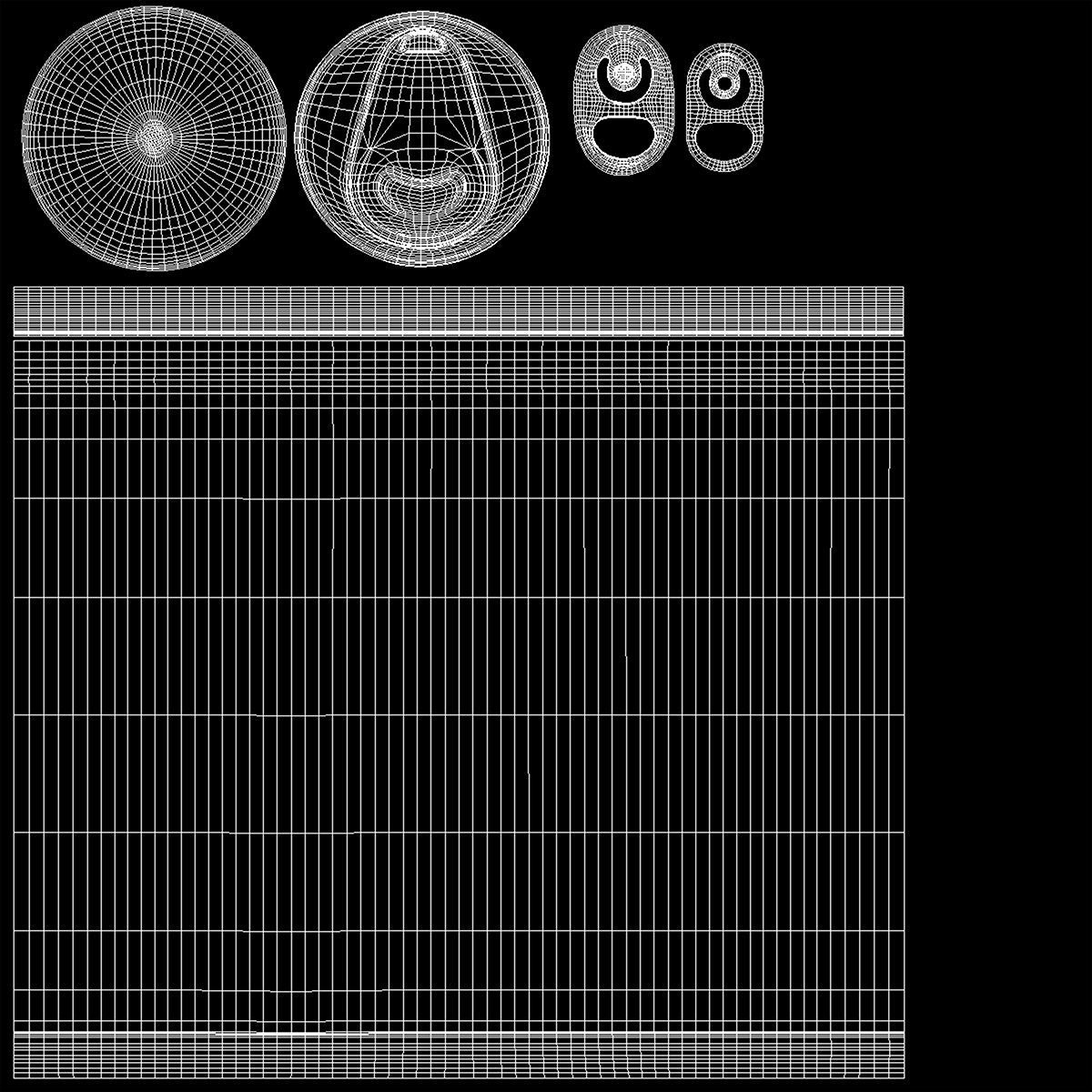 Aluminium Soda Can 450 ml with drops 3D model_5
