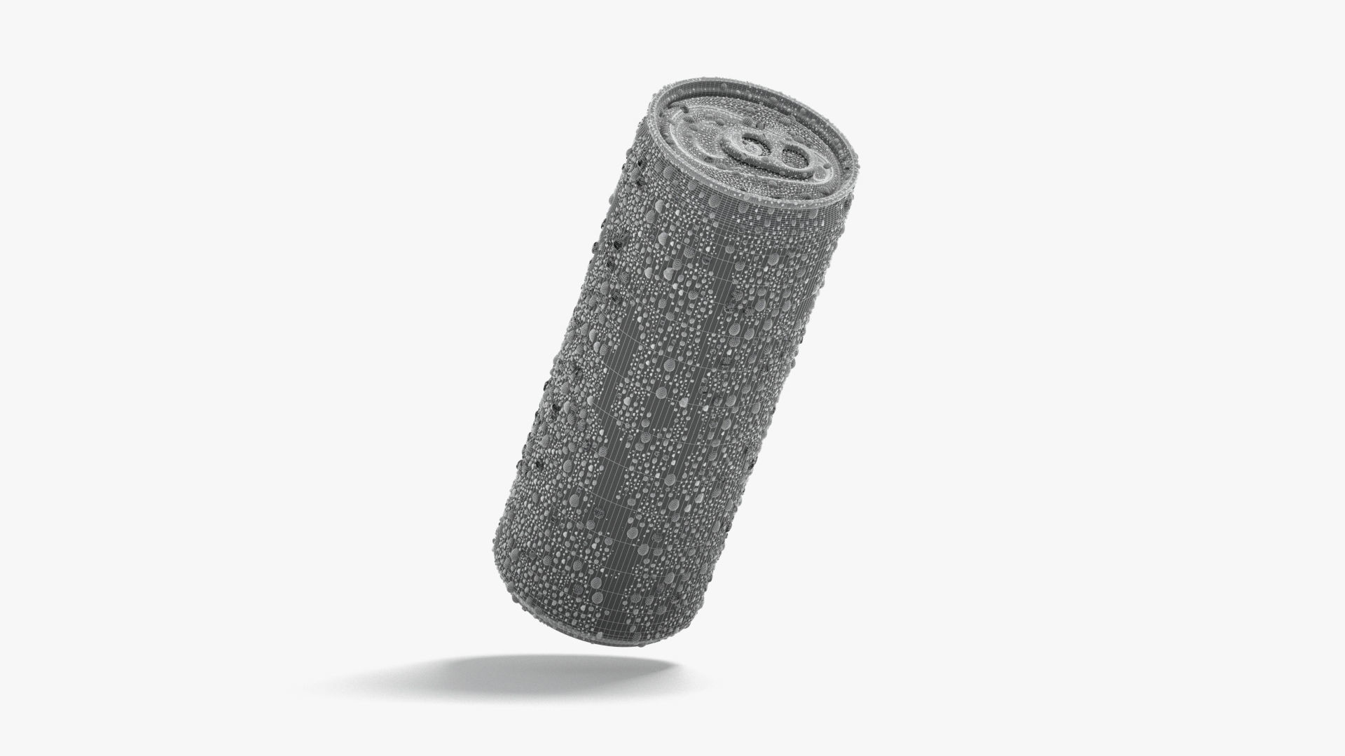 Aluminium Soda Can 450 ml with drops 3D model_7