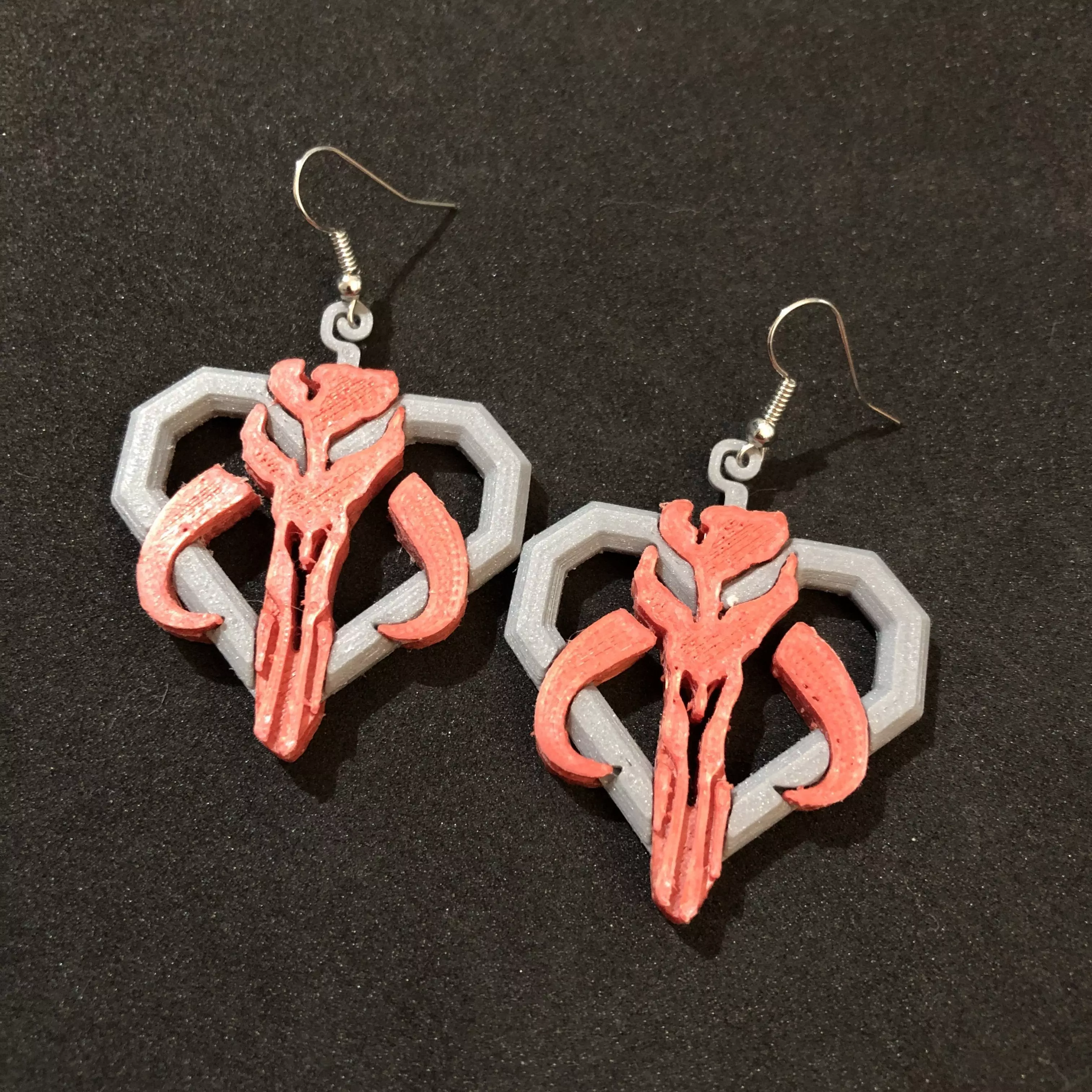 Heart of Mandalore Earrings 3D print model