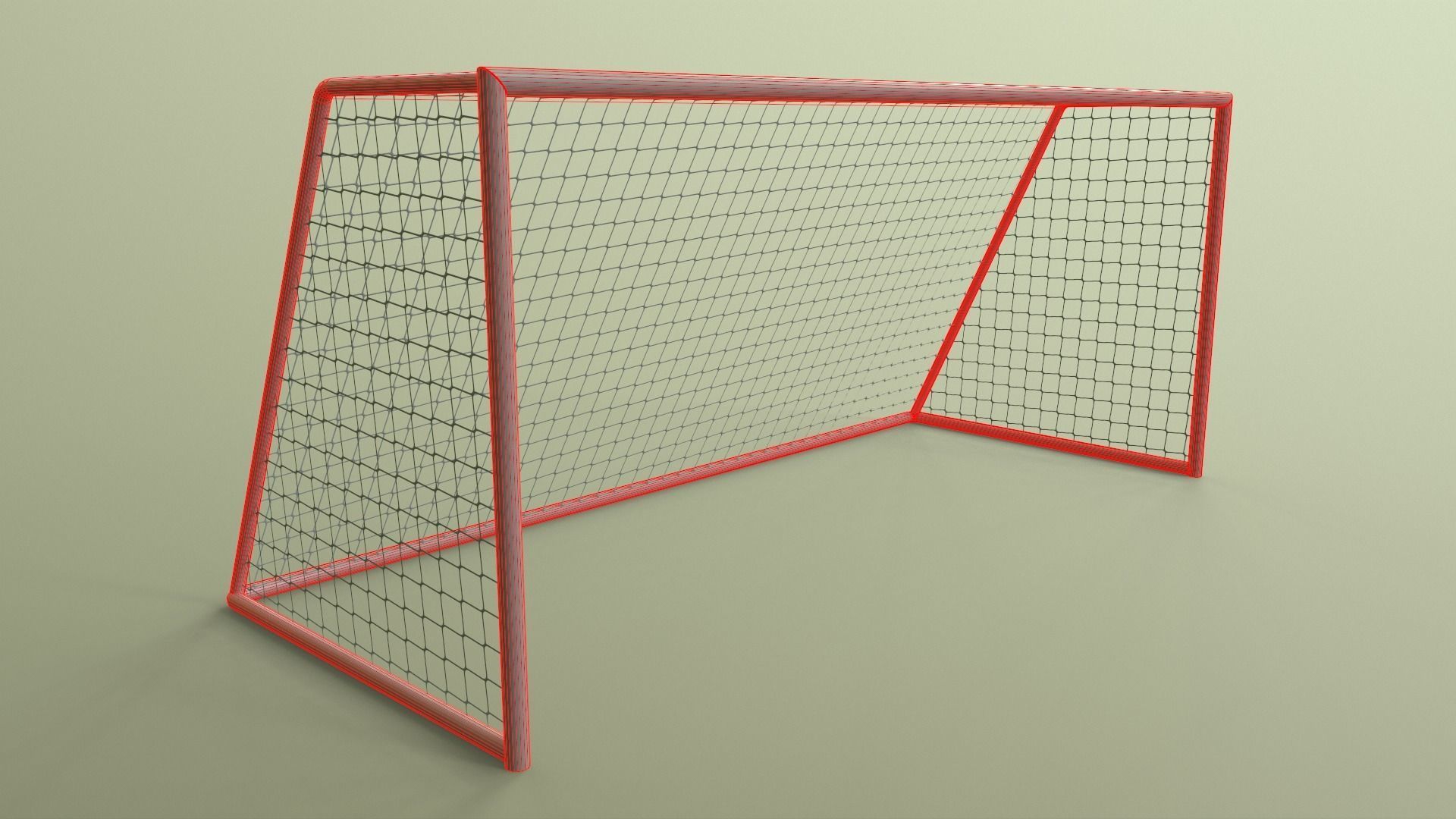 PBR Soccer Football Goal Post C Low-poly 3D model_18