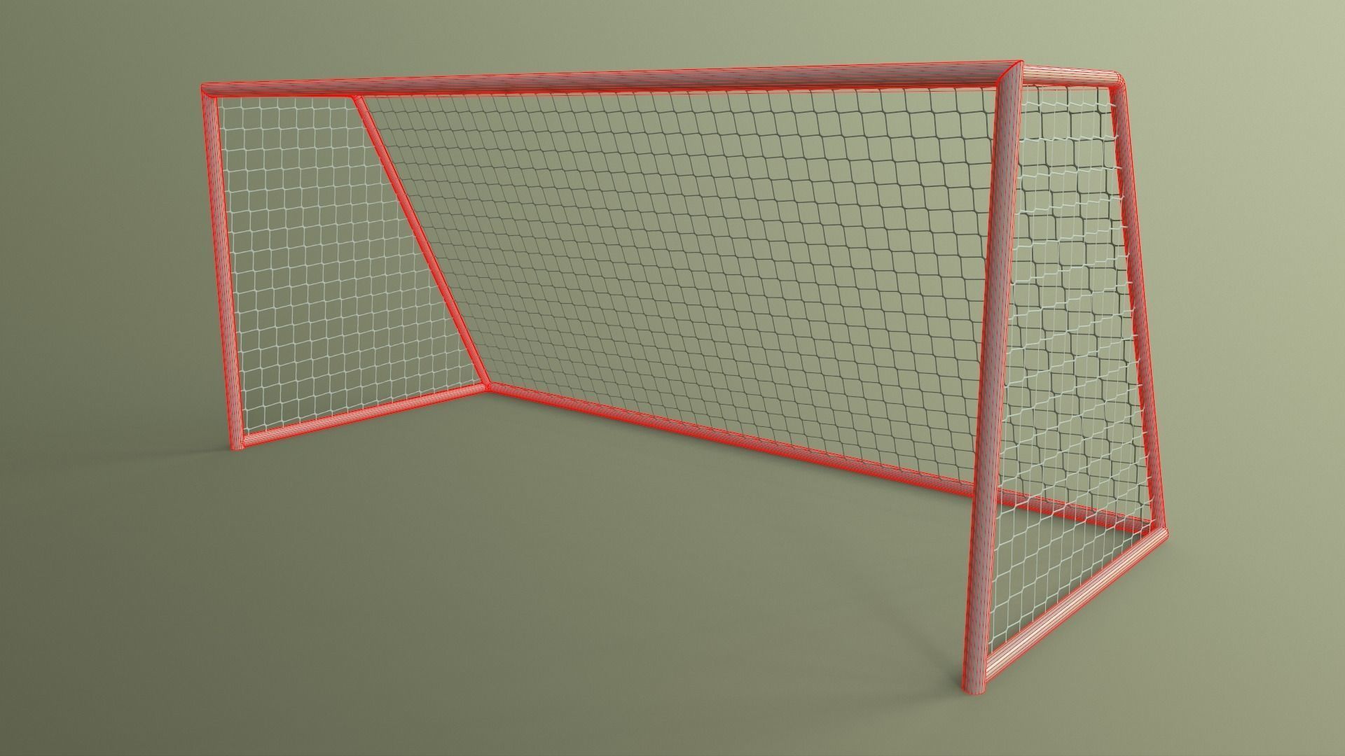 PBR Soccer Football Goal Post C Low-poly 3D model_16