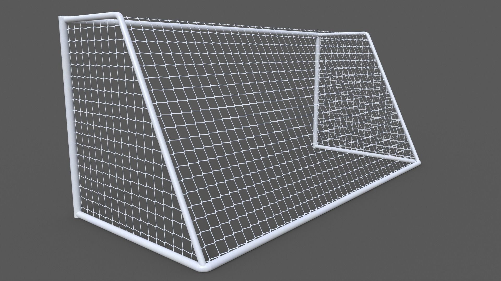 PBR Soccer Football Goal Post C Low-poly 3D model_7
