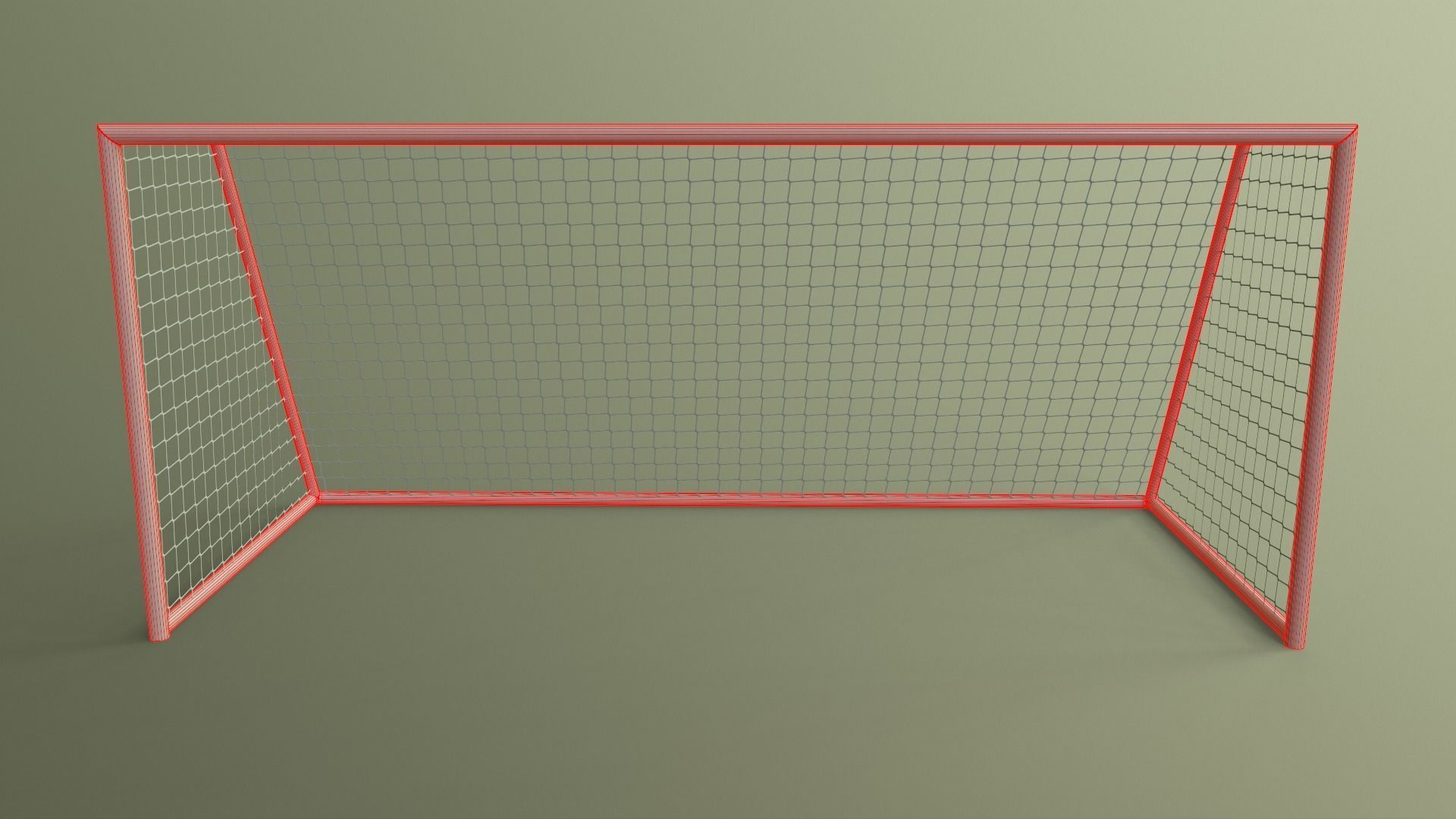 PBR Soccer Football Goal Post C Low-poly 3D model_17
