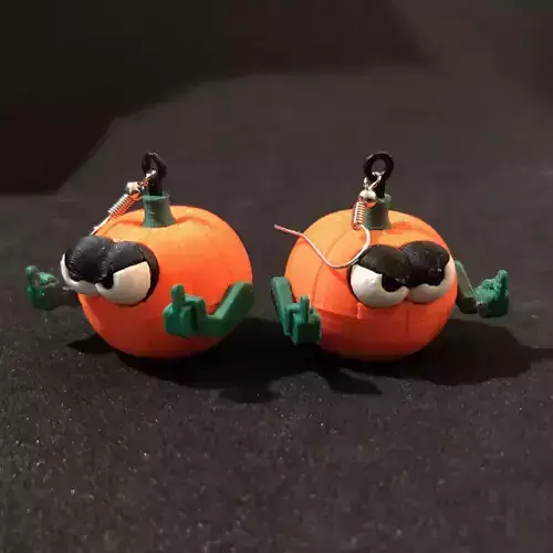 Kawaii Pumpkin and The Grumpy Pumpy Earring Set
